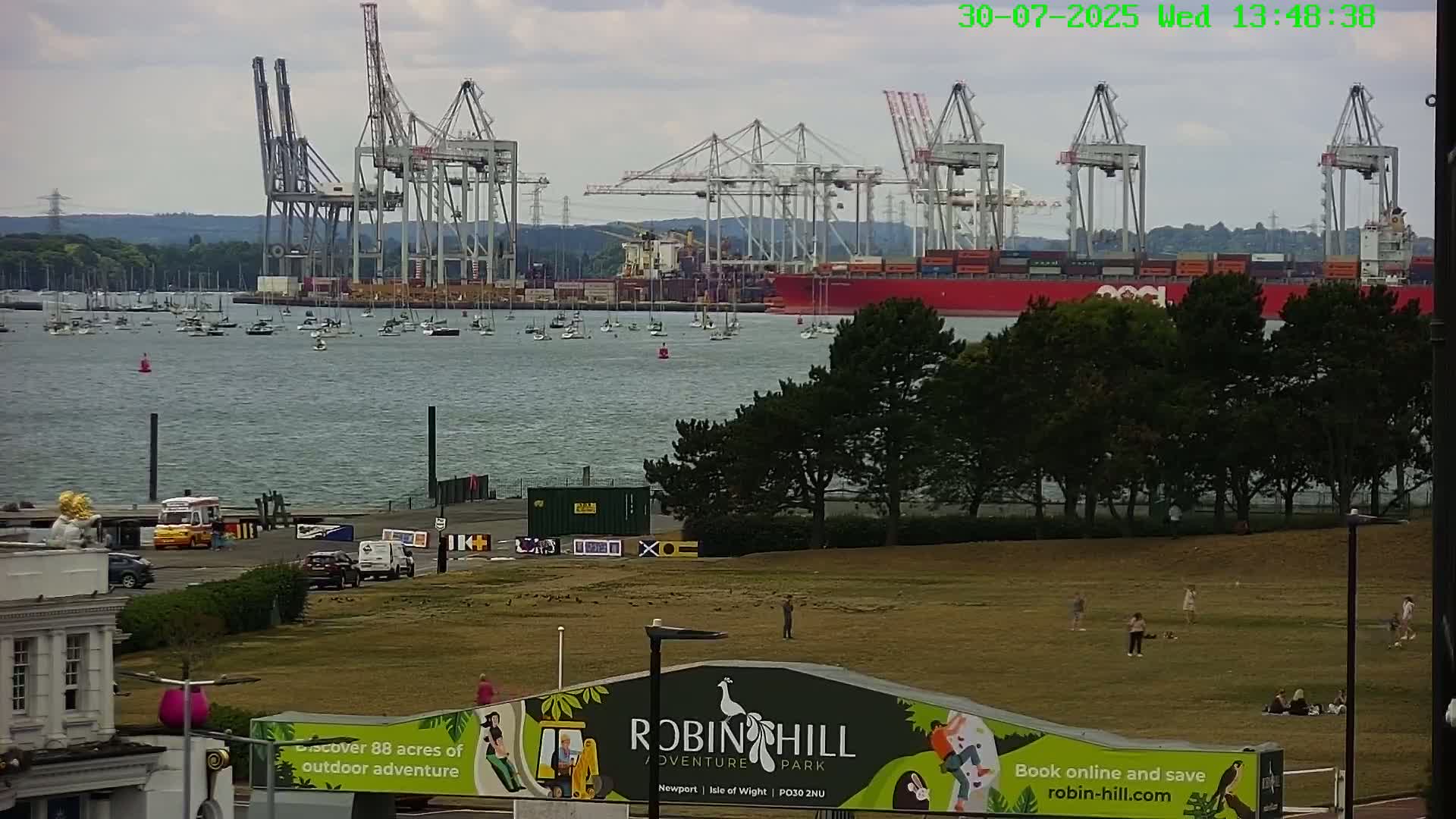 Southampton, Container Port & River Test Container Ship Shipspotting Live Cam - Southampton, Hampshire, South East, England, United Kingdom