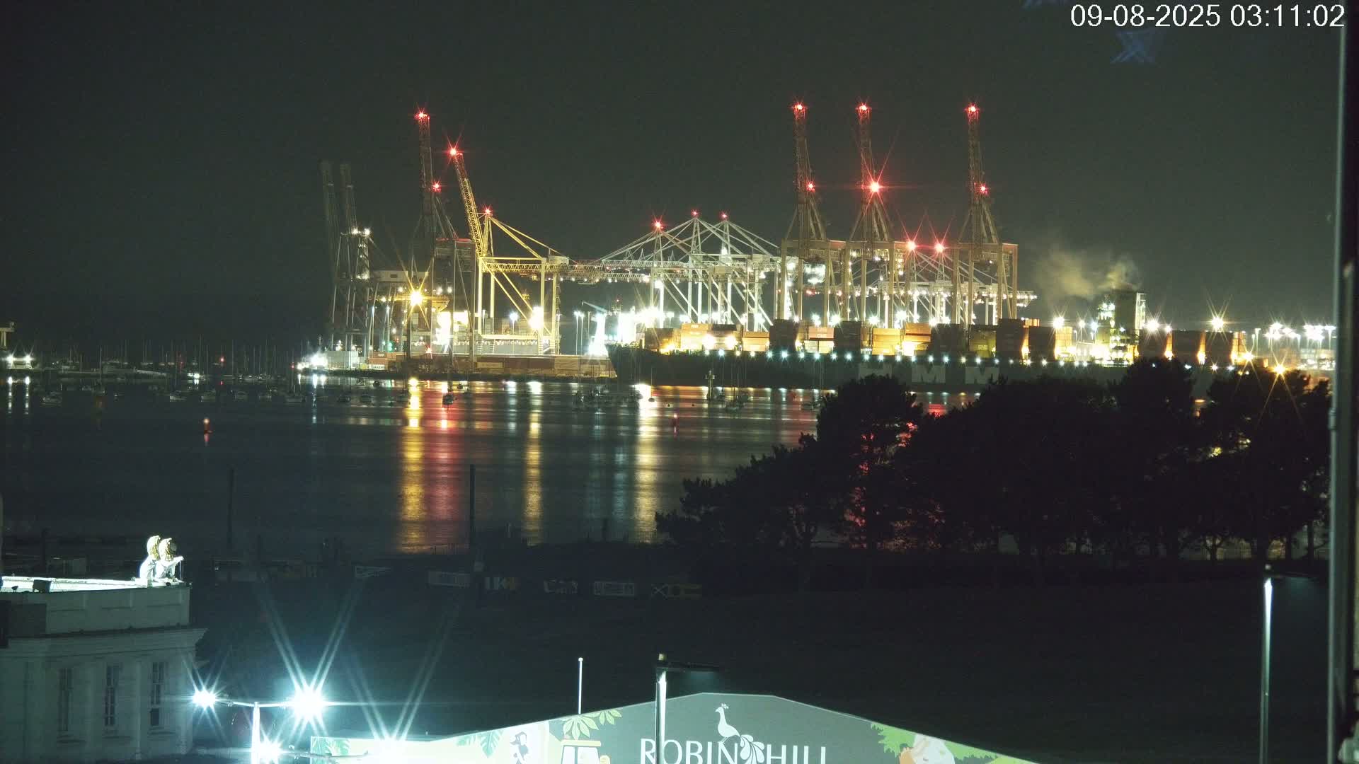 Southampton, Container Port & River Test Container Ship Shipspotting Live Cam - Southampton, Hampshire, South East, England, United Kingdom