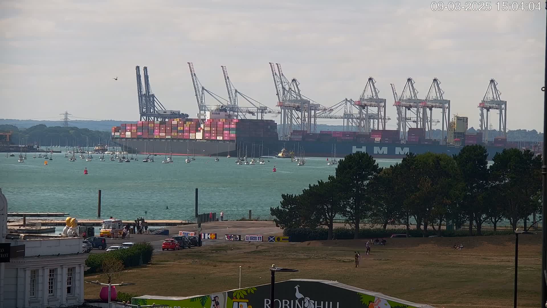 Southampton, Container Port & River Test Container Ship Shipspotting Live Cam - Southampton, Hampshire, South East, England, United Kingdom