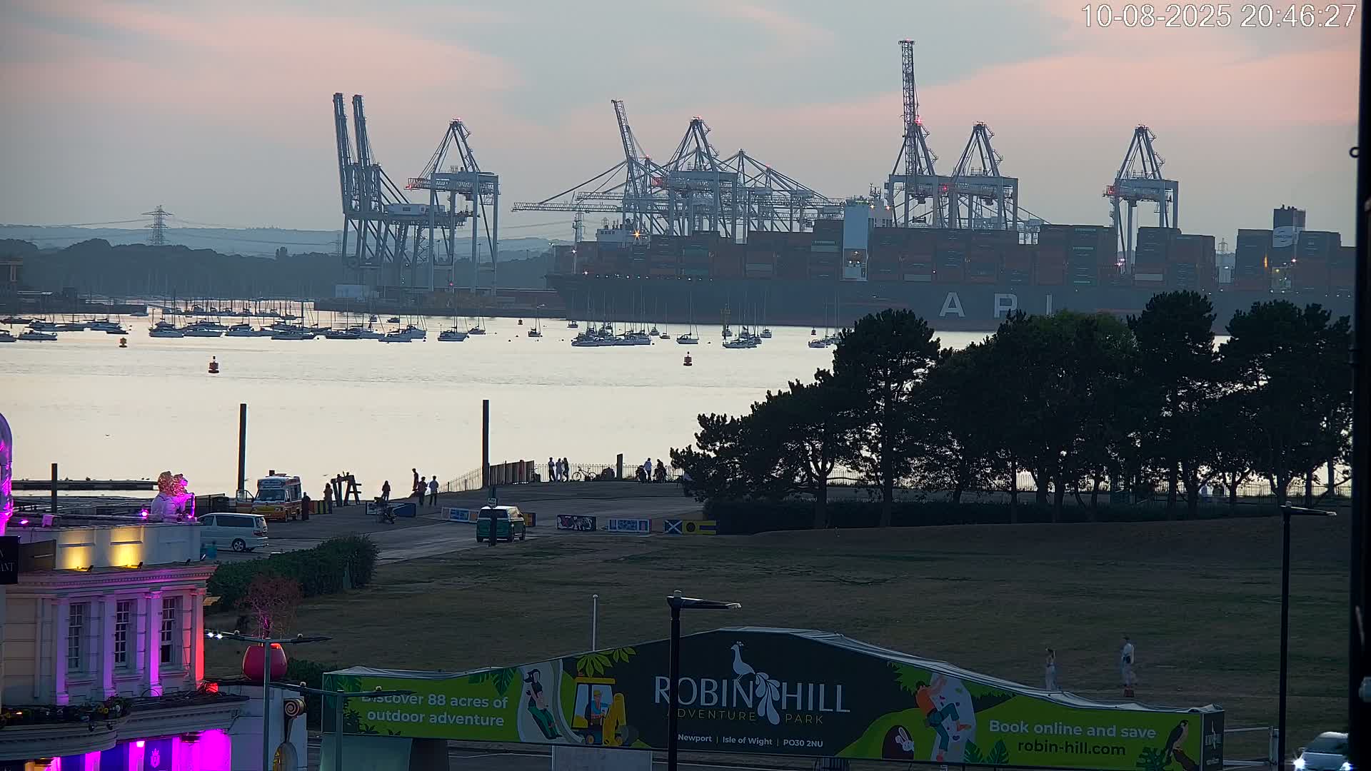 Southampton, Container Port & River Test Container Ship Shipspotting Live Cam - Southampton, Hampshire, South East, England, United Kingdom