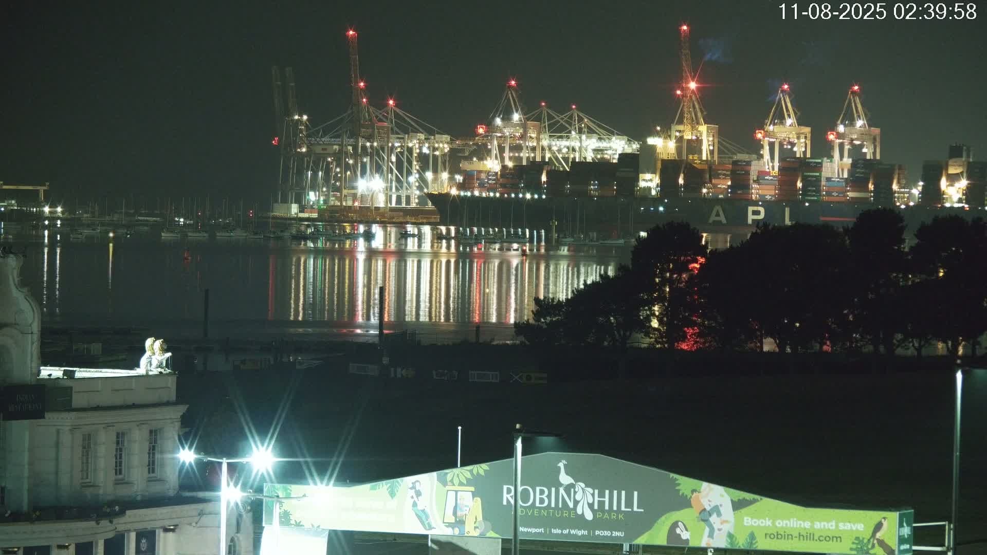 Southampton, Container Port & River Test Container Ship Shipspotting Live Cam - Southampton, Hampshire, South East, England, United Kingdom