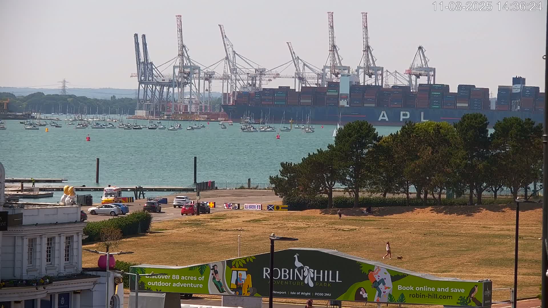 Southampton, Container Port & River Test Container Ship Shipspotting Live Cam - Southampton, Hampshire, South East, England, United Kingdom