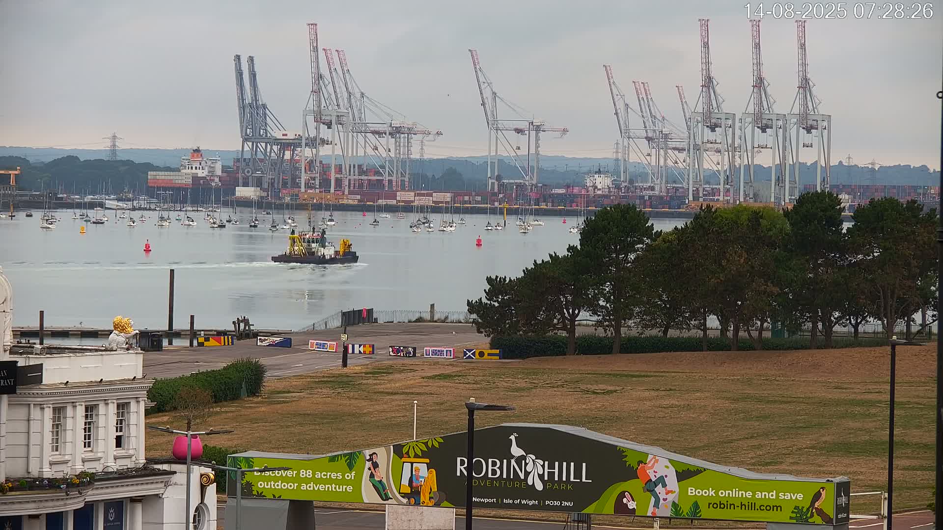 Southampton, Container Port & River Test Container Ship Shipspotting Live Cam - Southampton, Hampshire, South East, England, United Kingdom