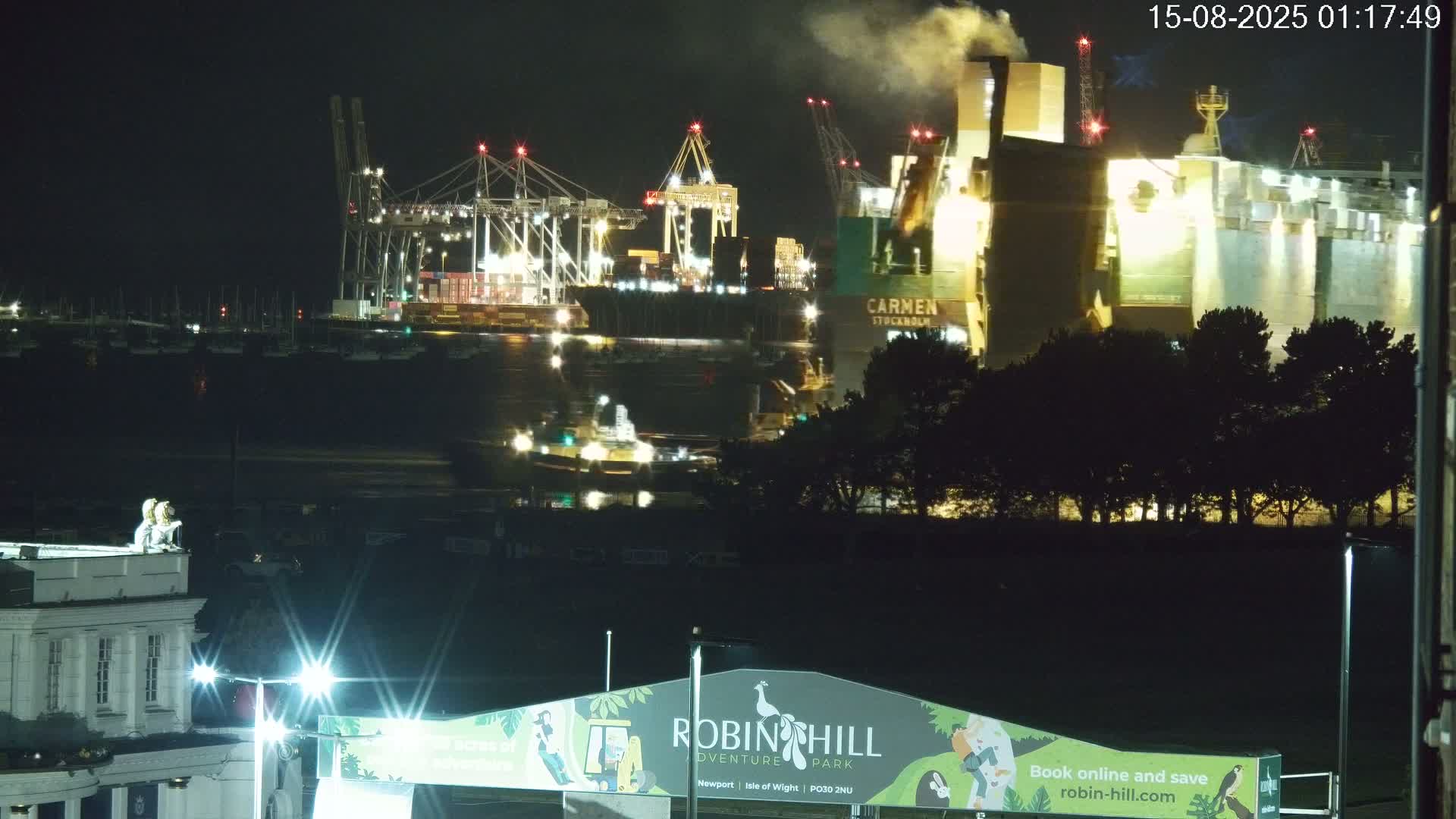 Southampton, Container Port & River Test Container Ship Shipspotting Live Cam - Southampton, Hampshire, South East, England, United Kingdom