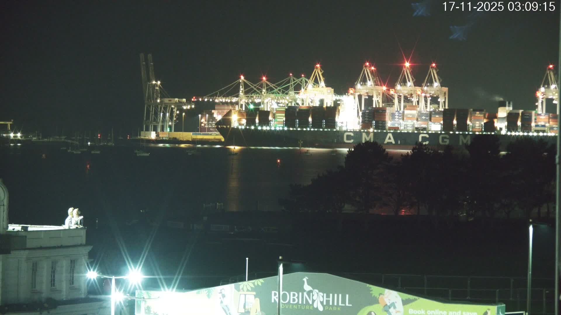 Southampton, Container Port & River Test Container Ship Shipspotting Live Cam - Southampton, Hampshire, South East, England, United Kingdom