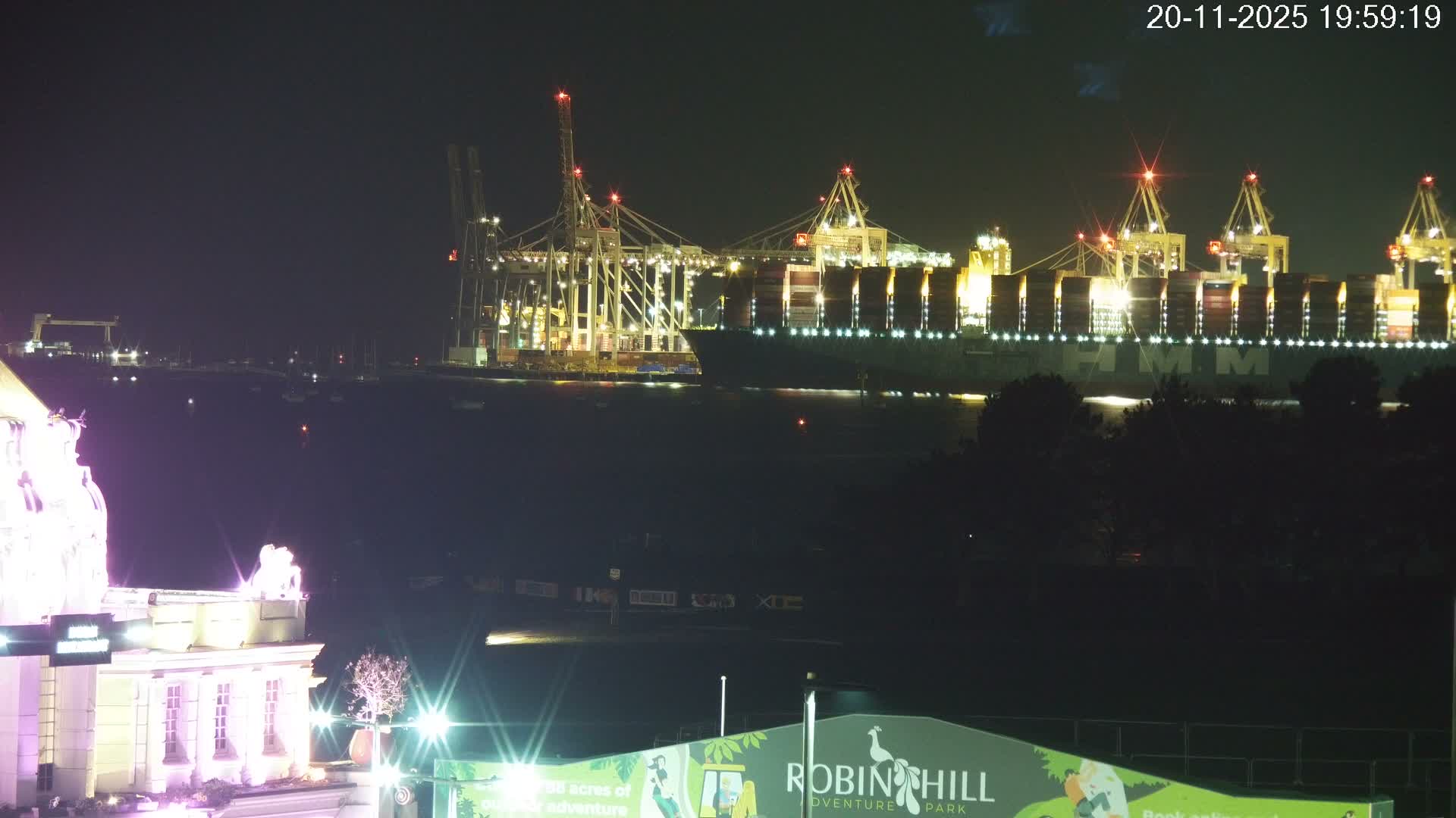 Southampton, Container Port & River Test Container Ship Shipspotting Live Cam - Southampton, Hampshire, South East, England, United Kingdom