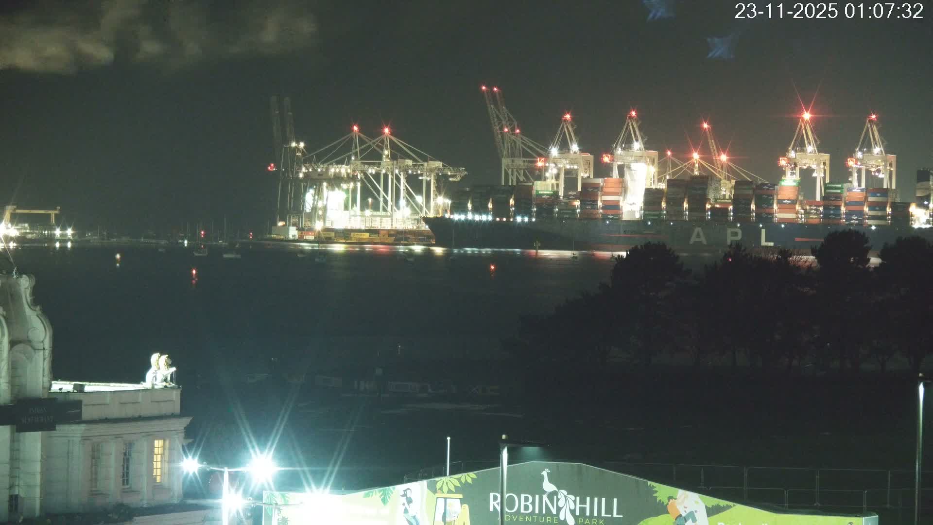 Southampton, Container Port & River Test Container Ship Shipspotting Live Cam - Southampton, Hampshire, South East, England, United Kingdom