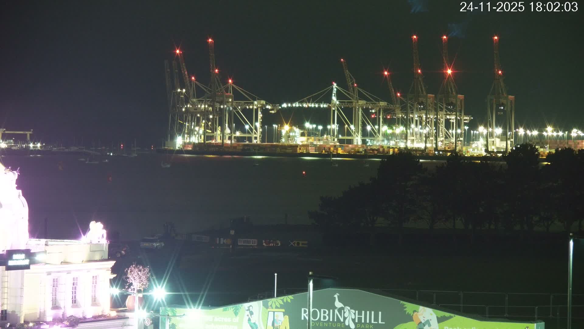 Southampton, Container Port & River Test Container Ship Shipspotting Live Cam - Southampton, Hampshire, South East, England, United Kingdom