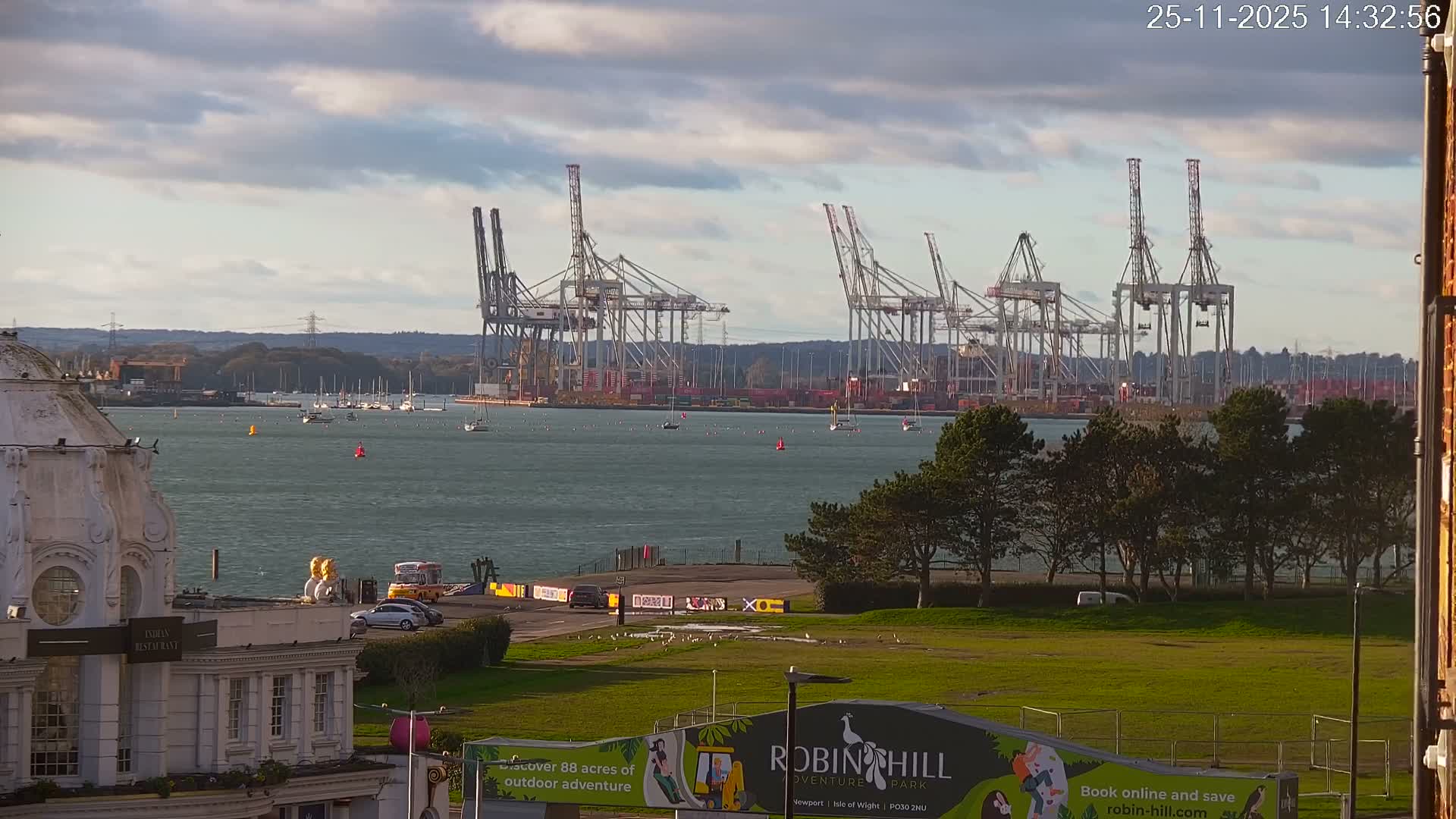 Southampton, Container Port & River Test Container Ship Shipspotting Live Cam - Southampton, Hampshire, South East, England, United Kingdom
