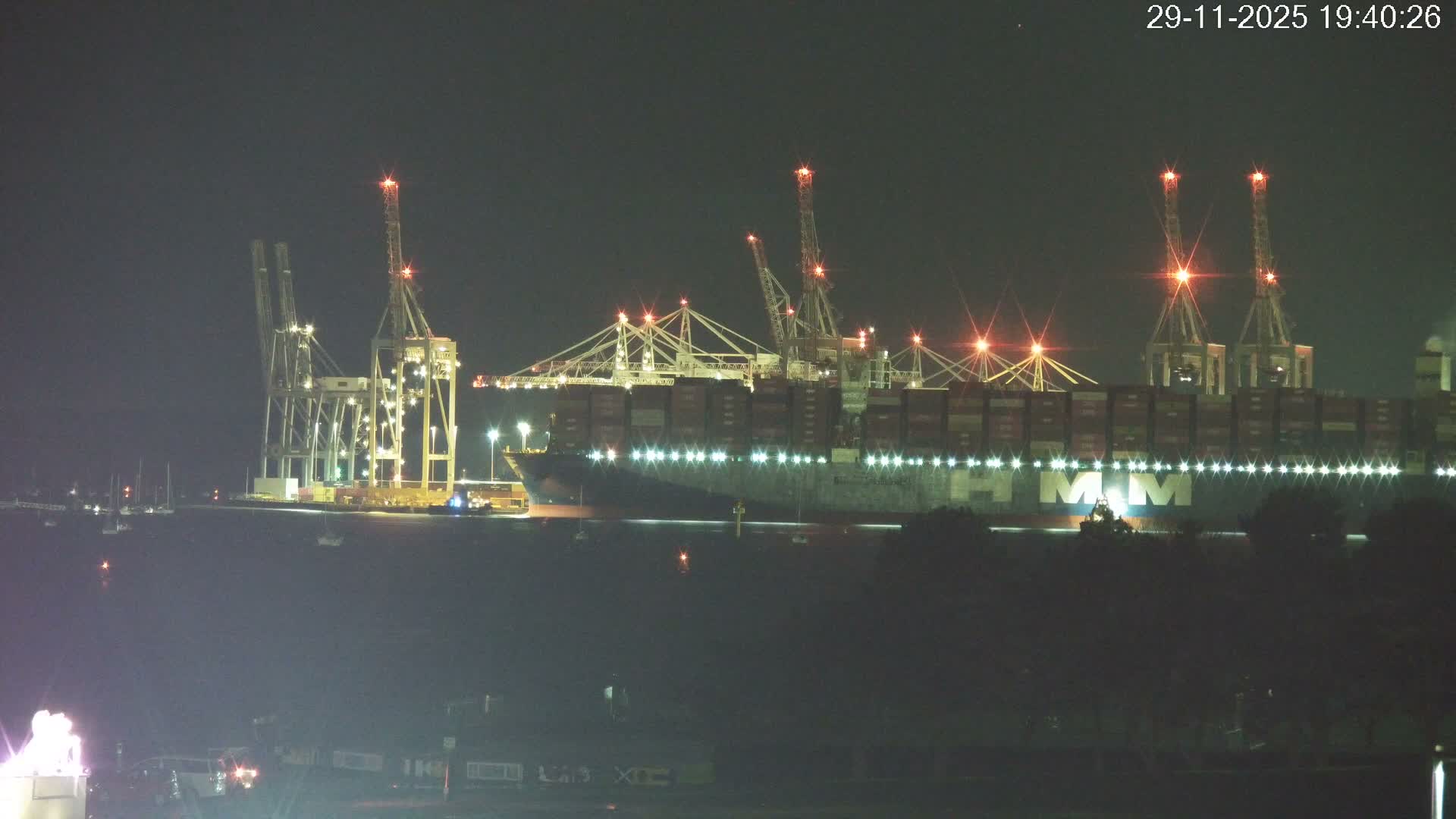 Southampton, Container Port & River Test Container Ship Shipspotting Live Cam - Southampton, Hampshire, South East, England, United Kingdom