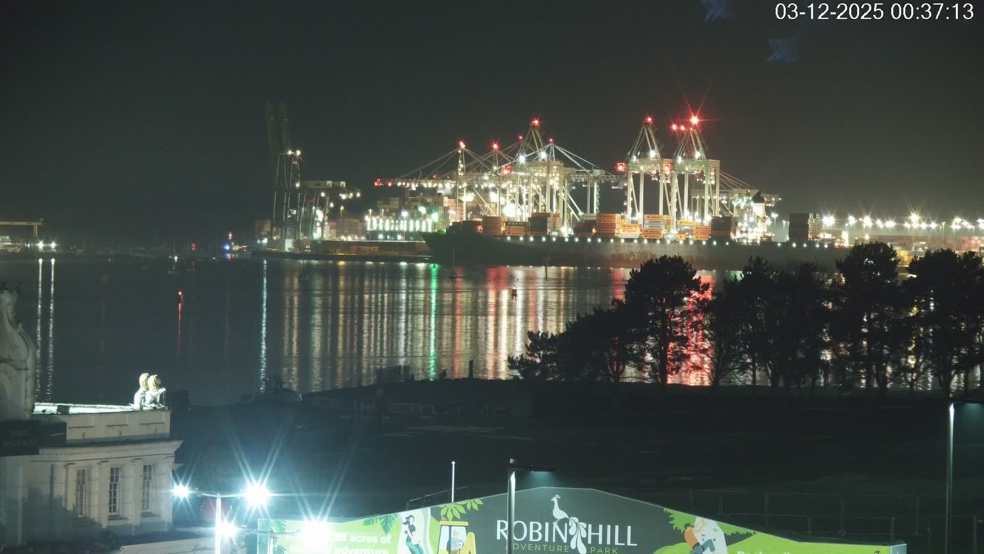 Southampton, Container Port & River Test Container Ship Shipspotting Live Cam - Southampton, Hampshire, South East, England, United Kingdom