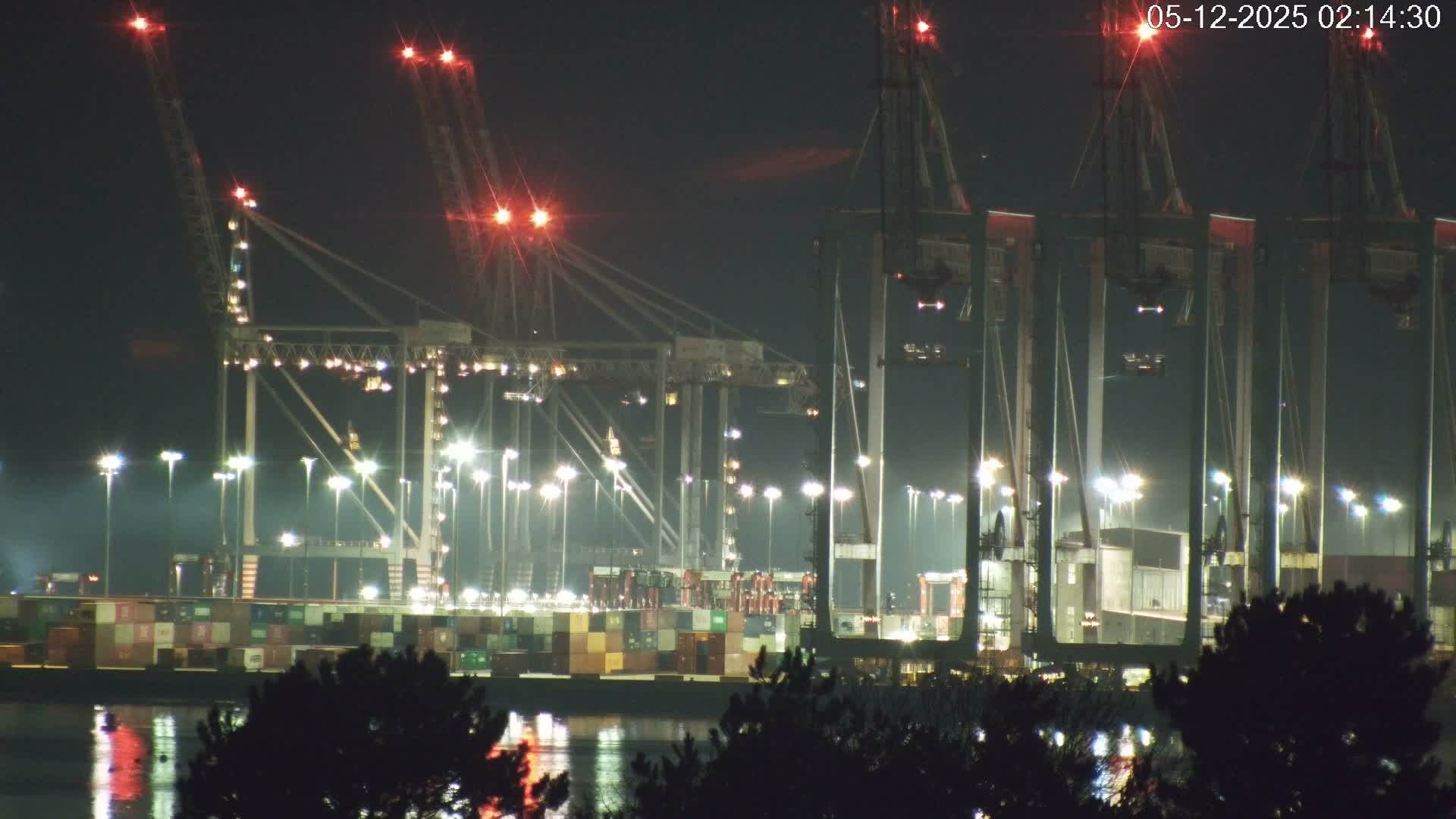 Southampton, Container Port & River Test Container Ship Shipspotting Live Cam - Southampton, Hampshire, South East, England, United Kingdom