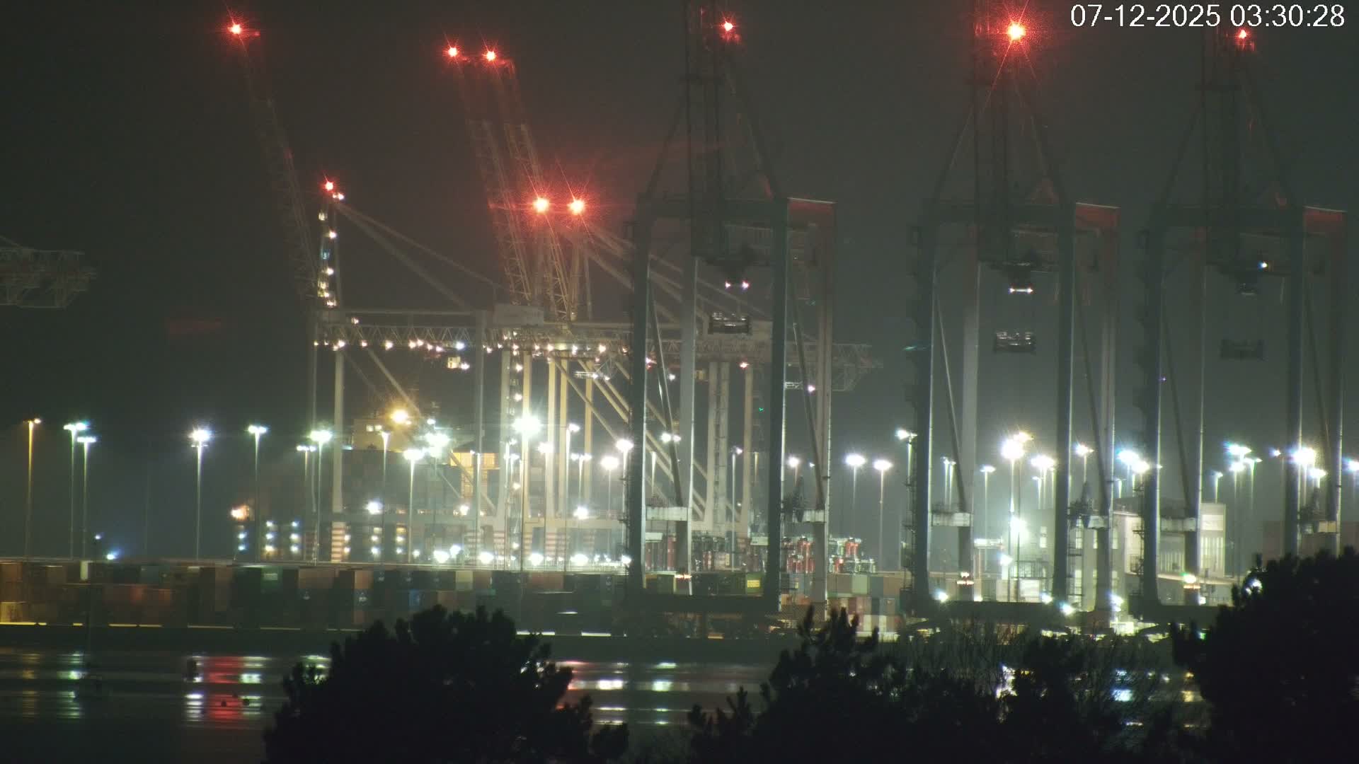 Southampton, Container Port & River Test Container Ship Shipspotting Live Cam - Southampton, Hampshire, South East, England, United Kingdom