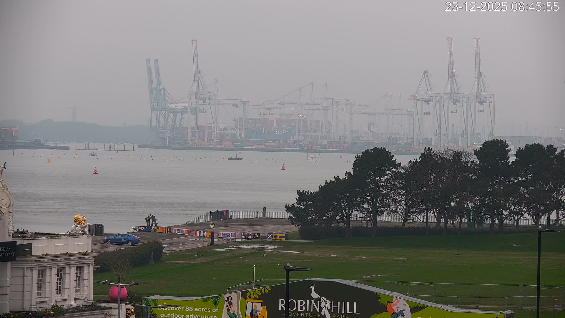 Southampton, Container Port & River Test Container Ship Shipspotting Live Cam - Southampton, Hampshire, South East, England, United Kingdom