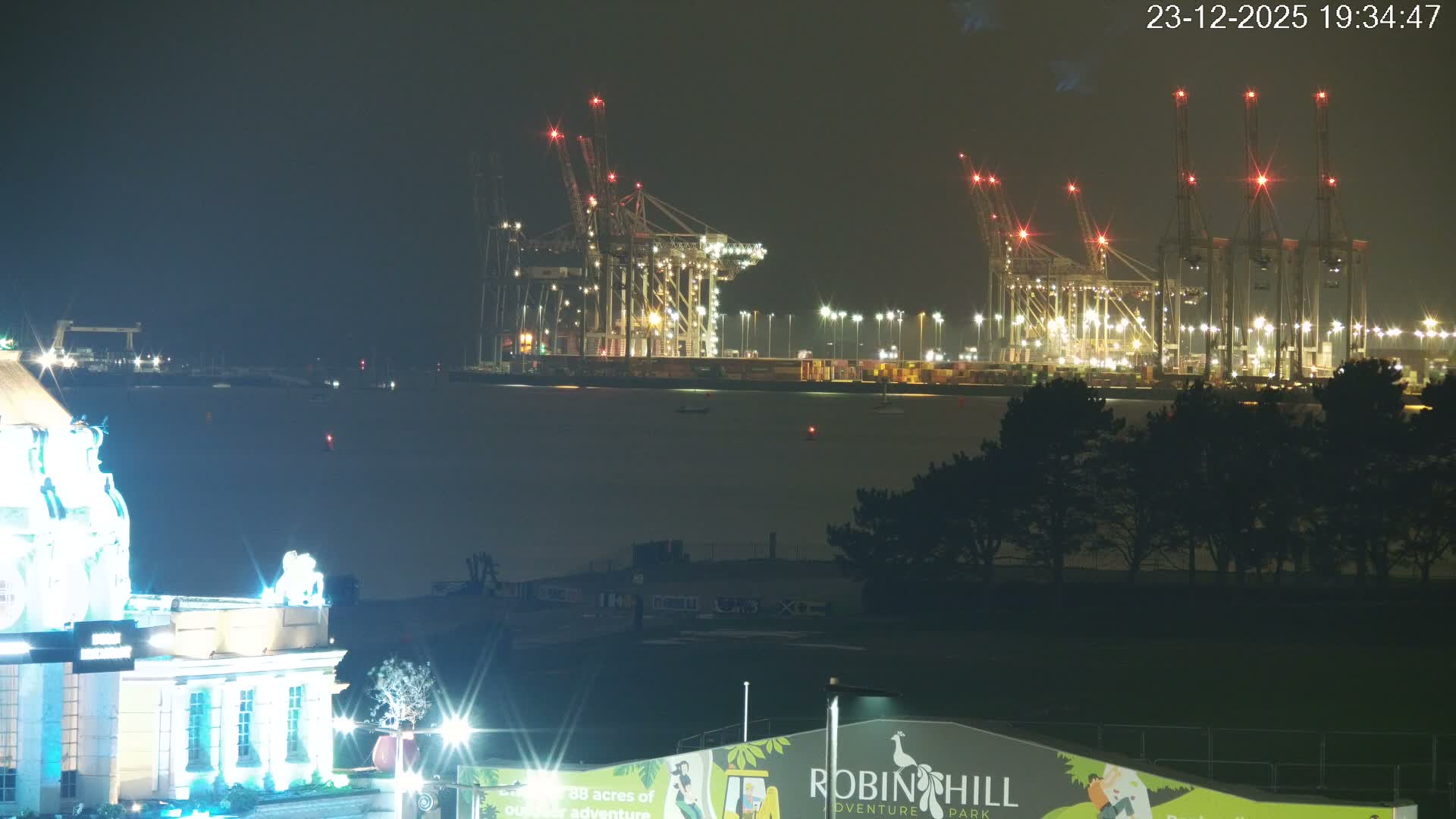 Southampton, Container Port & River Test Container Ship Shipspotting Live Cam - Southampton, Hampshire, South East, England, United Kingdom