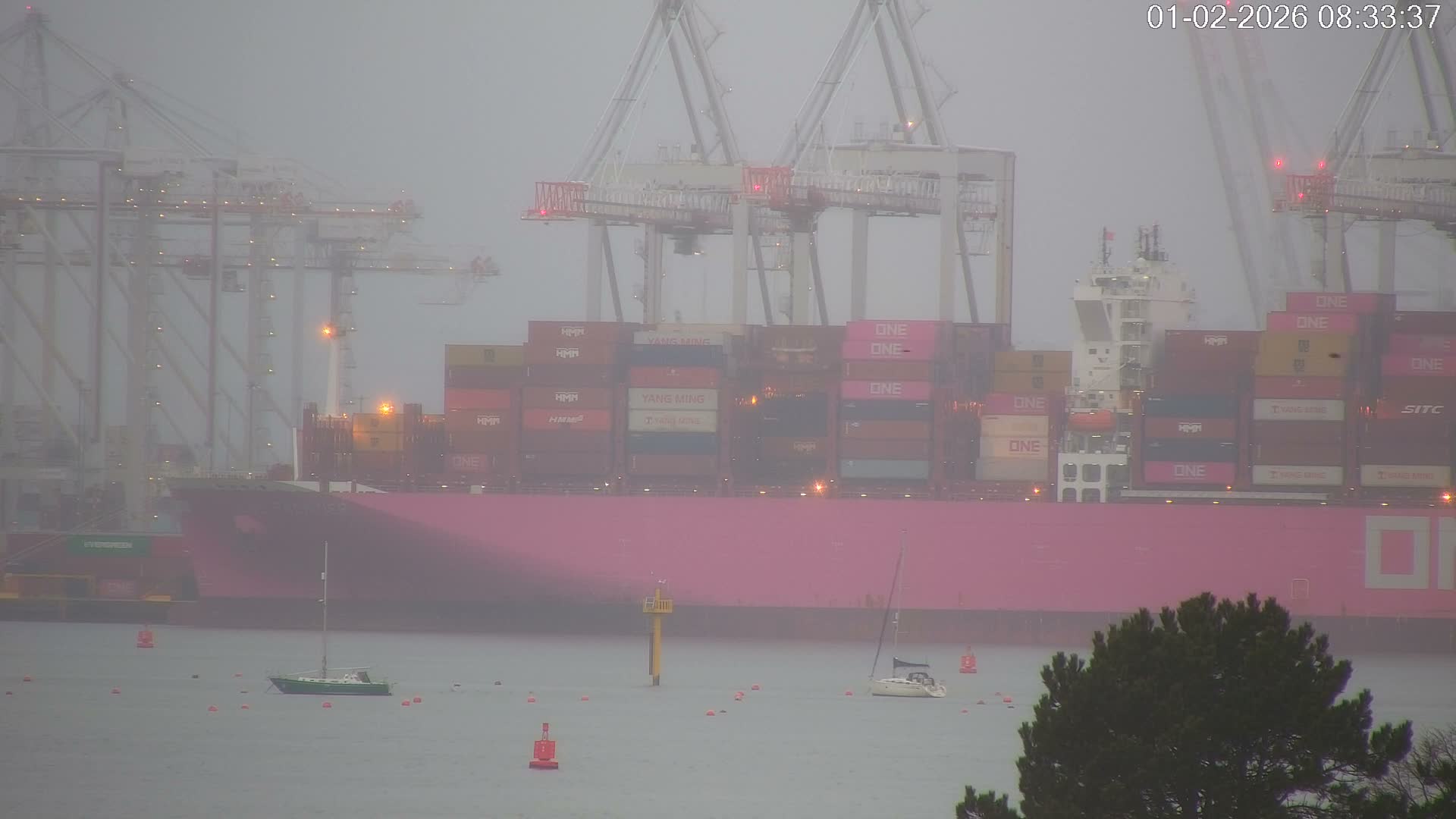Southampton, Container Port & River Test Container Ship Shipspotting Live Cam - Southampton, Hampshire, South East, England, United Kingdom