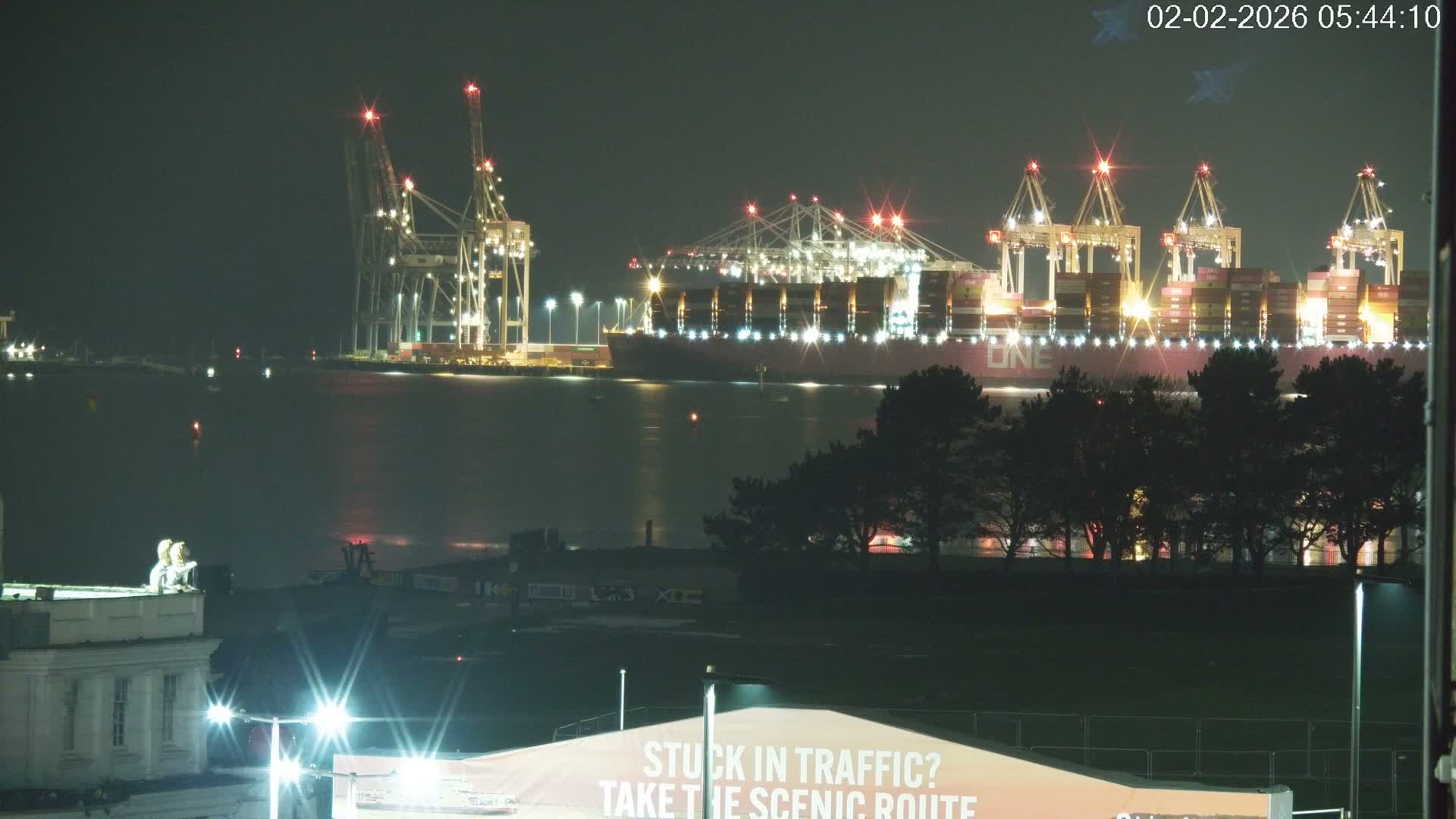Southampton, Container Port & River Test Container Ship Shipspotting Live Cam - Southampton, Hampshire, South East, England, United Kingdom