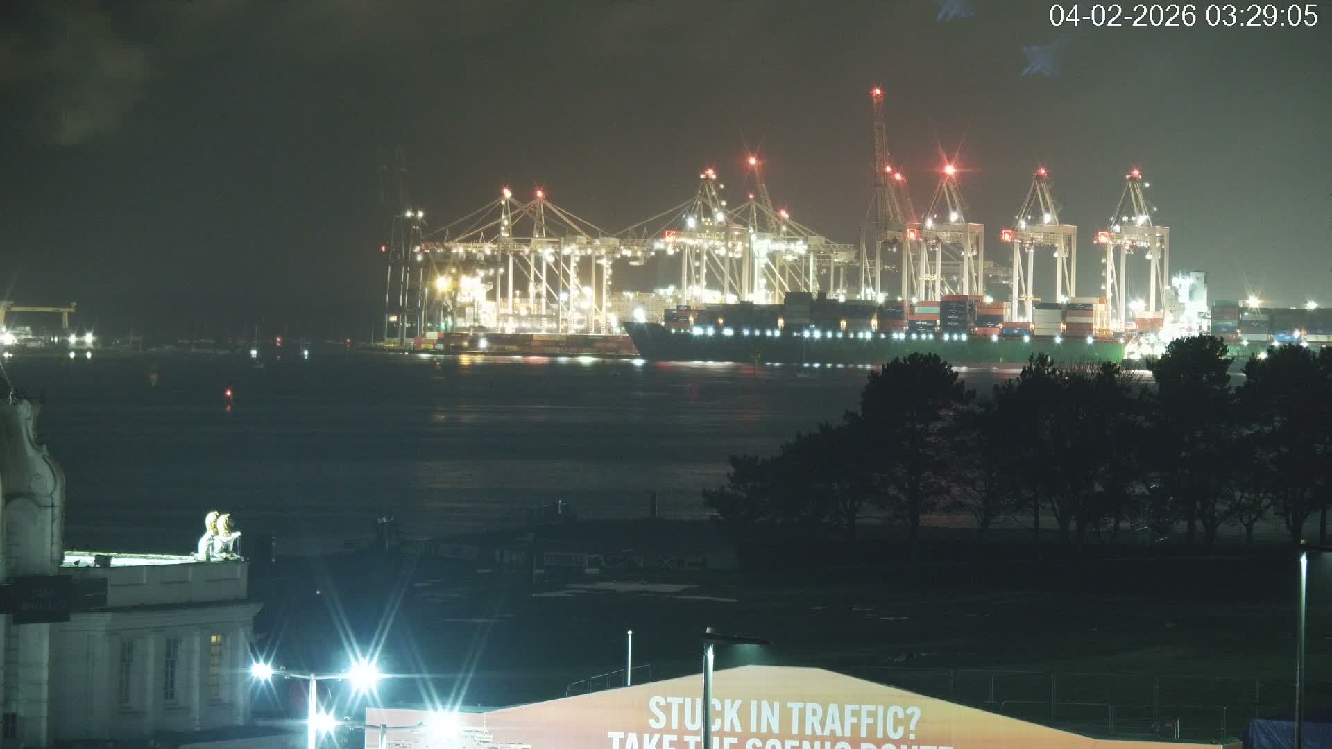 Southampton, Container Port & River Test Container Ship Shipspotting Live Cam - Southampton, Hampshire, South East, England, United Kingdom