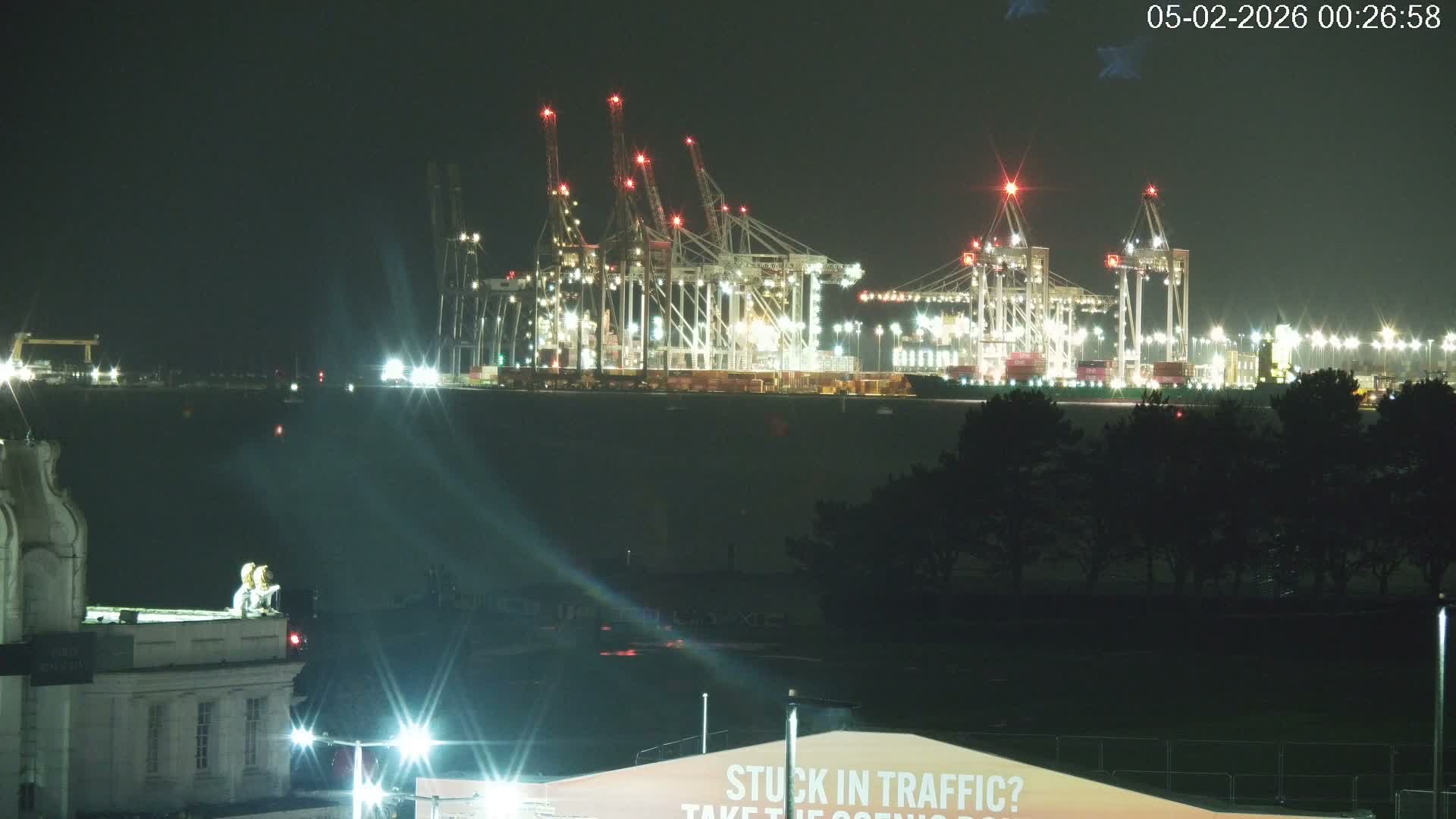 Southampton, Container Port & River Test Container Ship Shipspotting Live Cam - Southampton, Hampshire, South East, England, United Kingdom