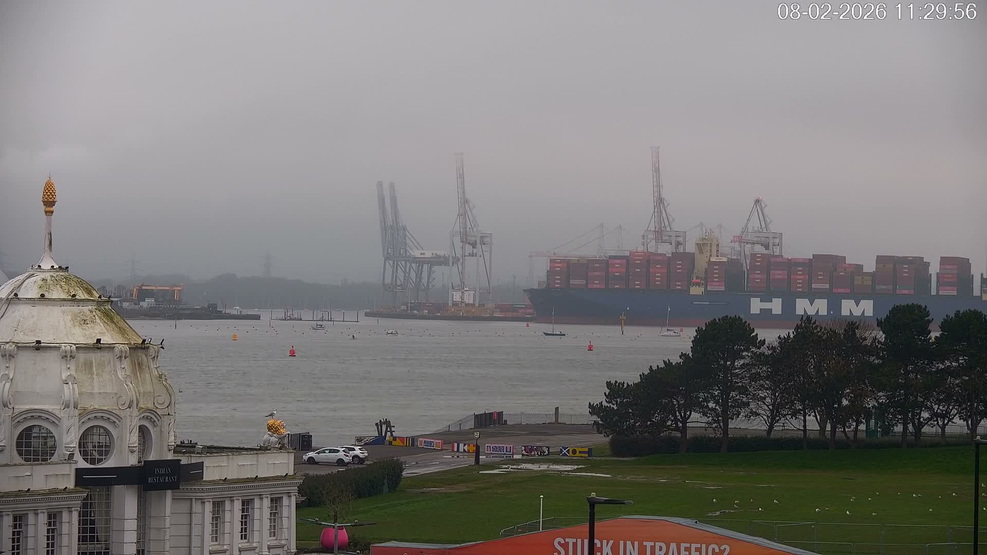 Southampton, Container Port & River Test Container Ship Shipspotting Live Cam - Southampton, Hampshire, South East, England, United Kingdom