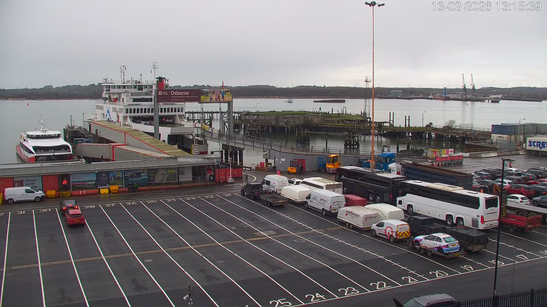 Southampton, Container Port & River Test Container Ship Shipspotting Live Cam - Southampton, Hampshire, South East, England, United Kingdom