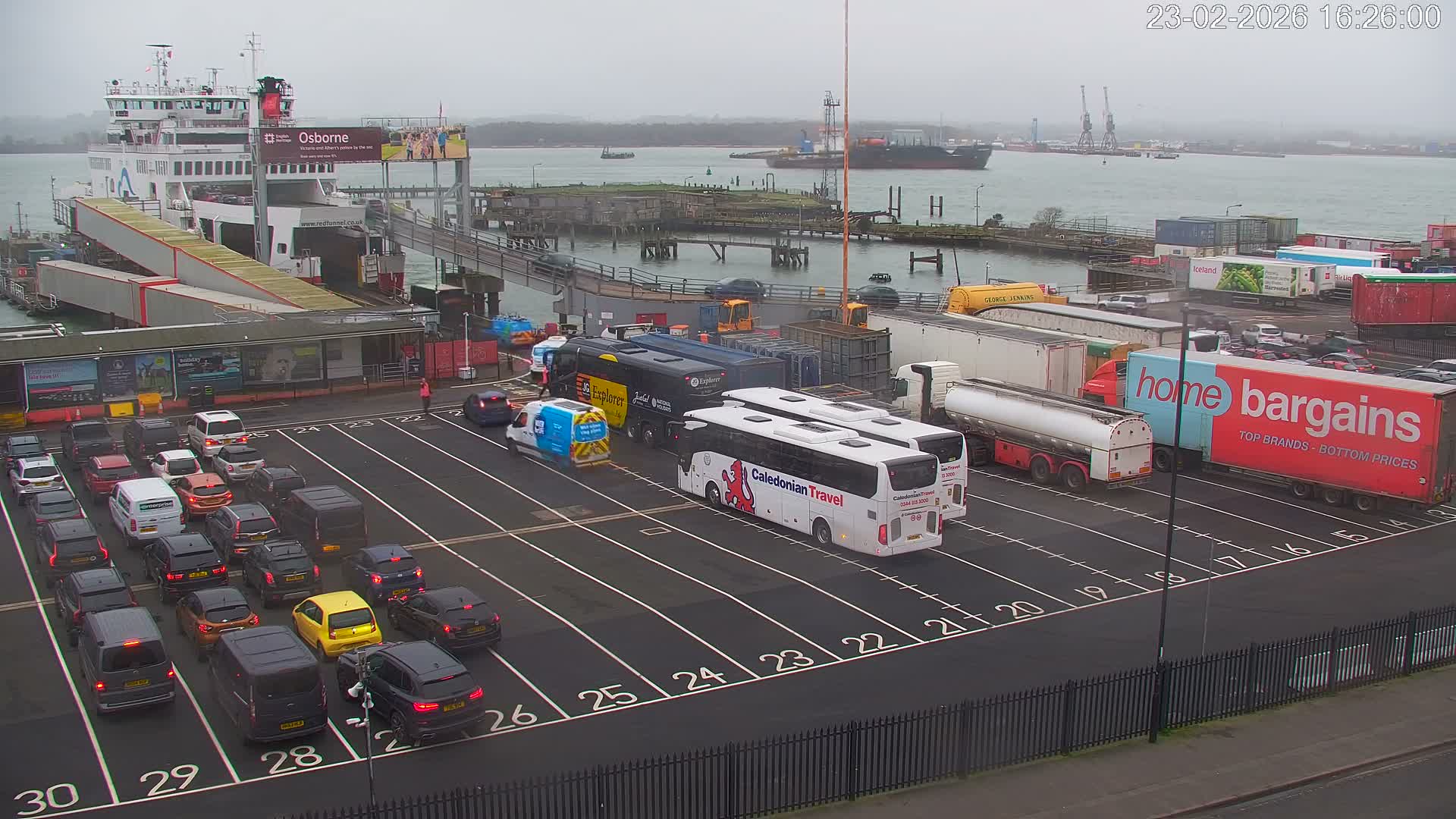 Southampton, Container Port & River Test Container Ship Shipspotting Live Cam - Southampton, Hampshire, South East, England, United Kingdom