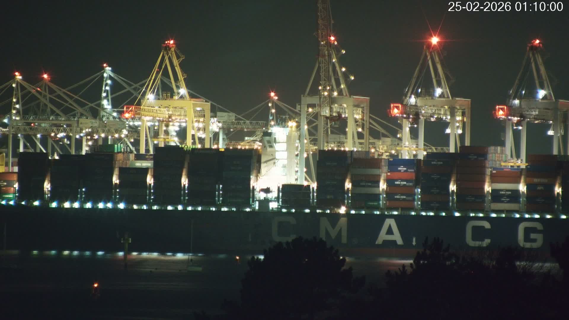 Southampton, Container Port & River Test Container Ship Shipspotting Live Cam - Southampton, Hampshire, South East, England, United Kingdom