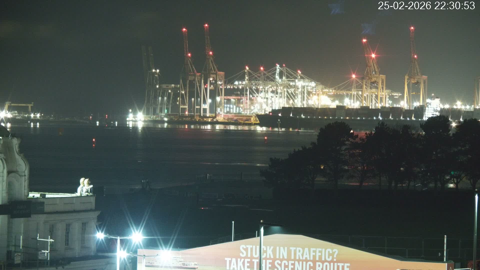 Southampton, Container Port & River Test Container Ship Shipspotting Live Cam - Southampton, Hampshire, South East, England, United Kingdom