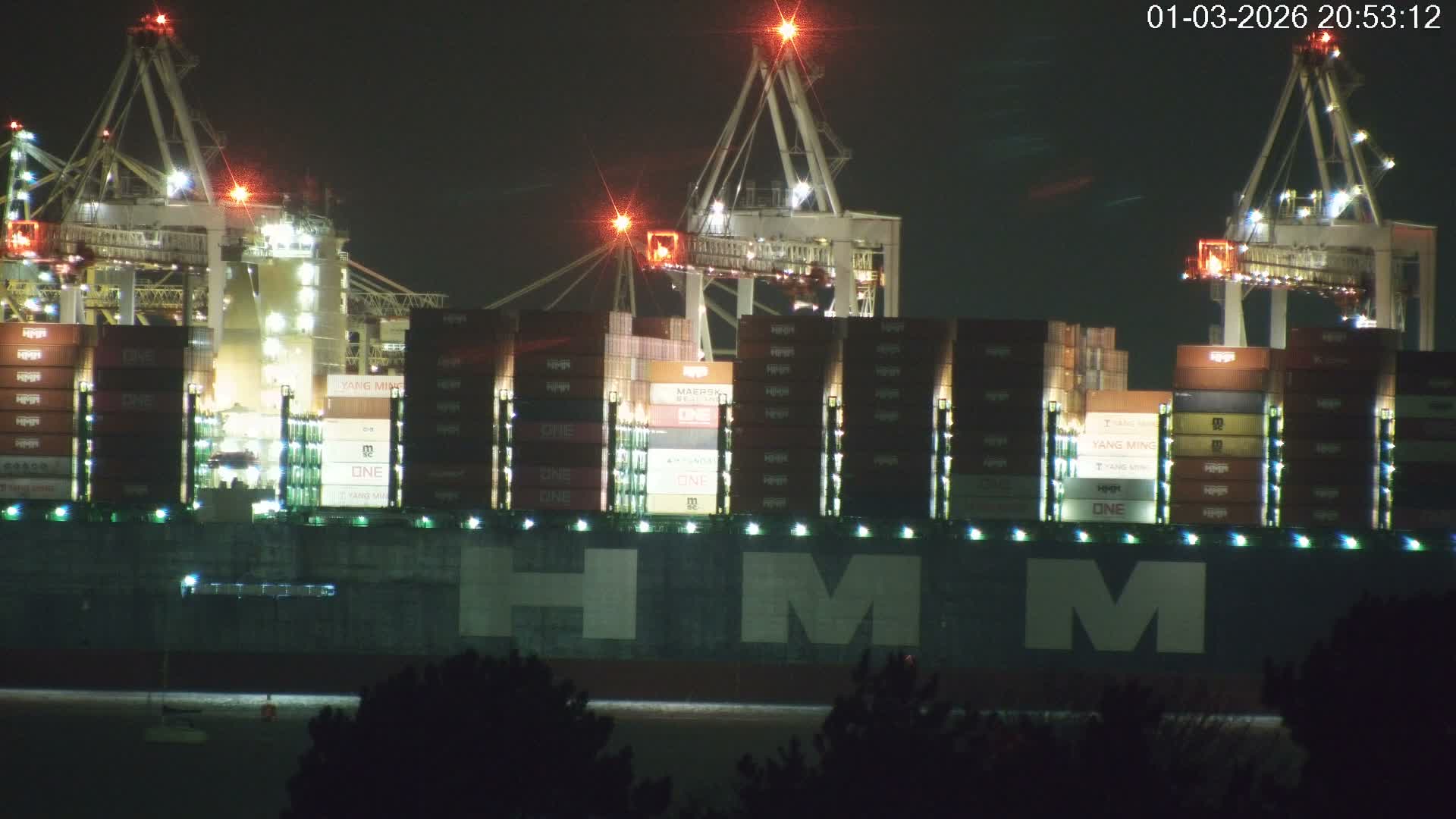 Southampton, Container Port & River Test Container Ship Shipspotting Live Cam - Southampton, Hampshire, South East, England, United Kingdom