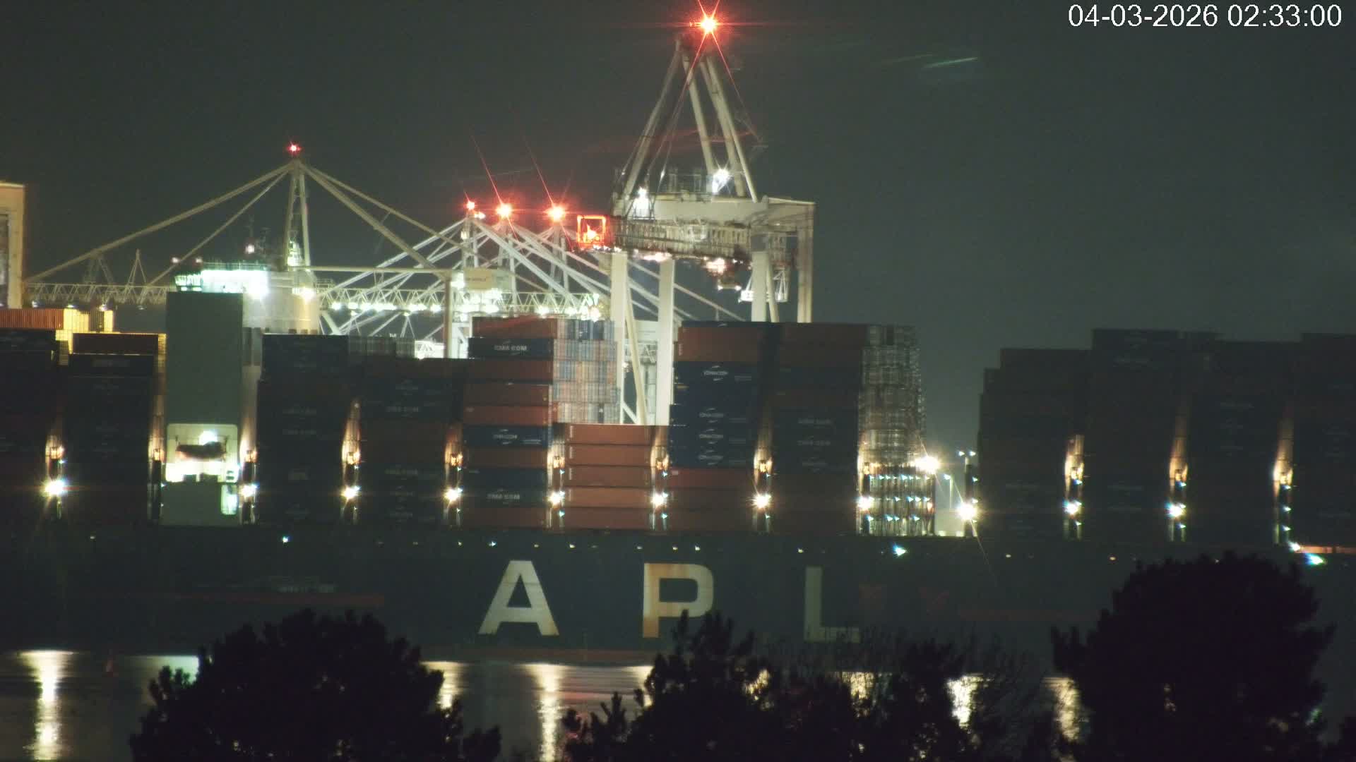 Southampton, Container Port & River Test Container Ship Shipspotting Live Cam - Southampton, Hampshire, South East, England, United Kingdom