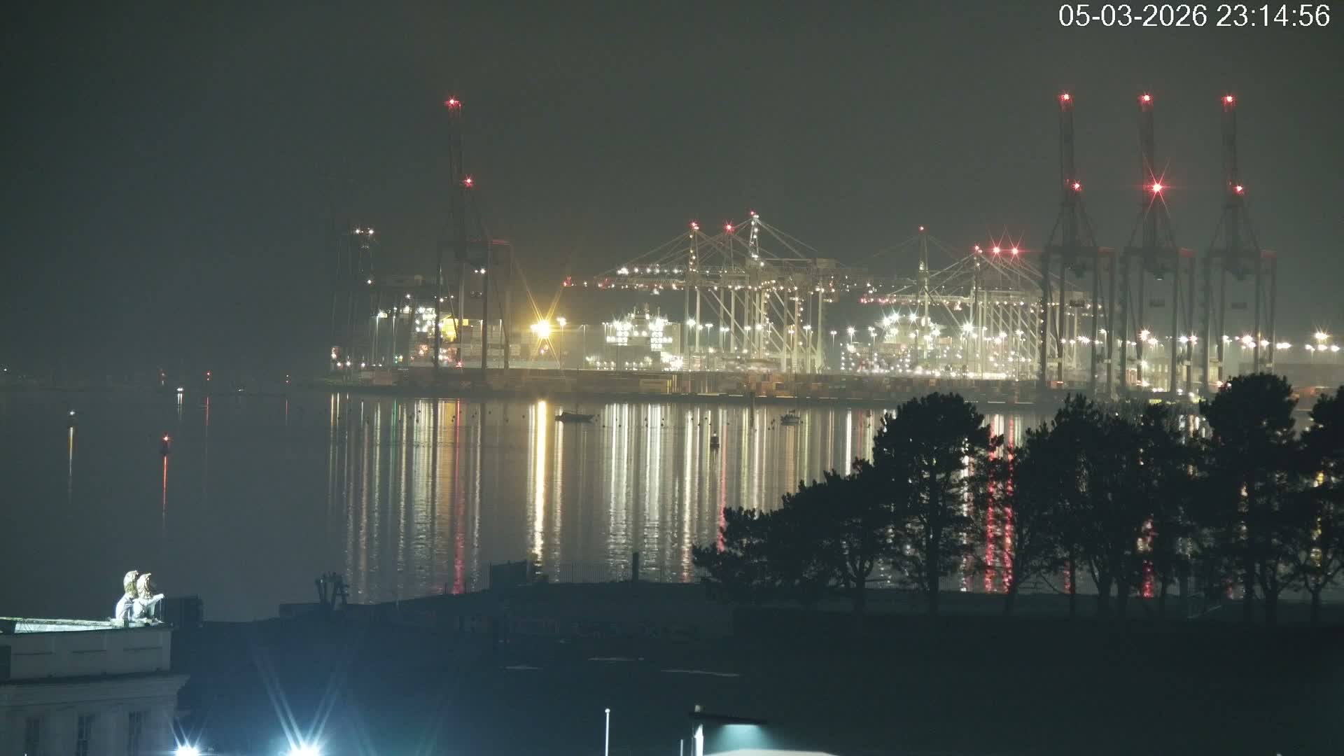 Southampton, Container Port & River Test Container Ship Shipspotting Live Cam - Southampton, Hampshire, South East, England, United Kingdom