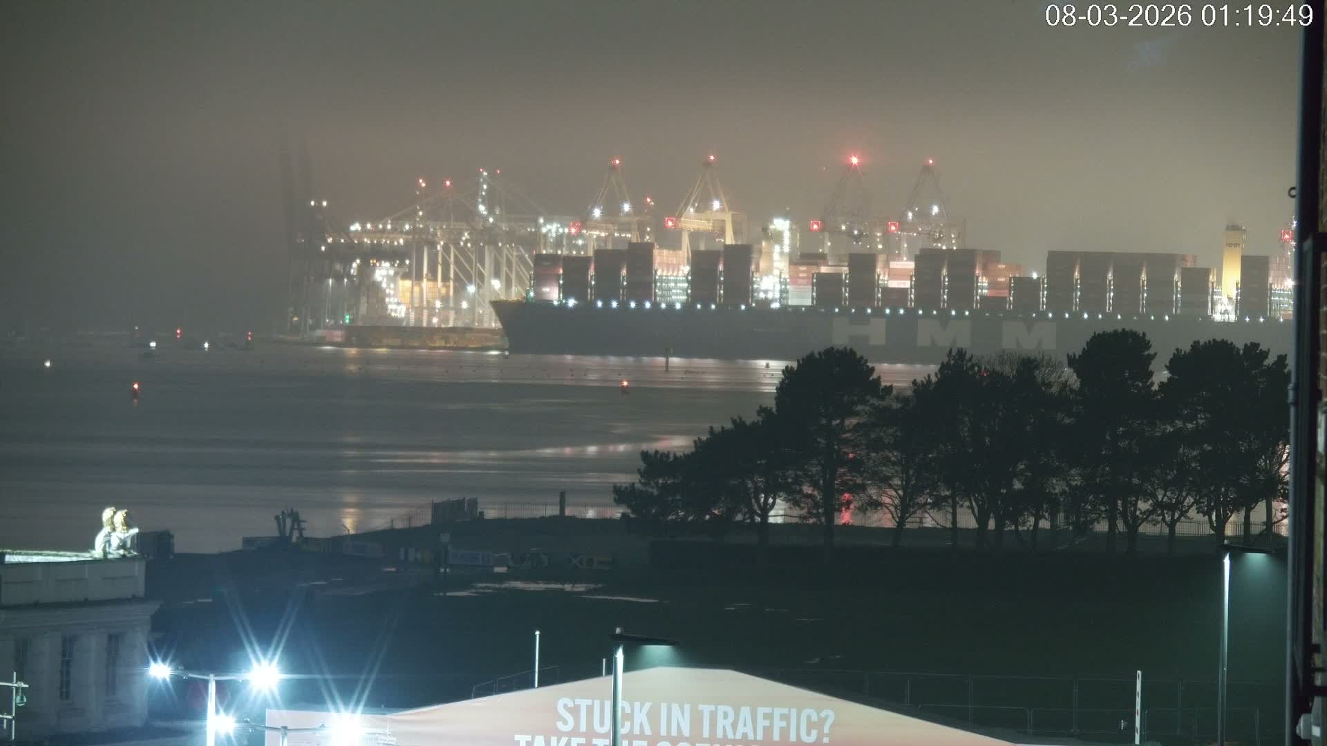 Southampton, Container Port & River Test Container Ship Shipspotting Live Cam - Southampton, Hampshire, South East, England, United Kingdom