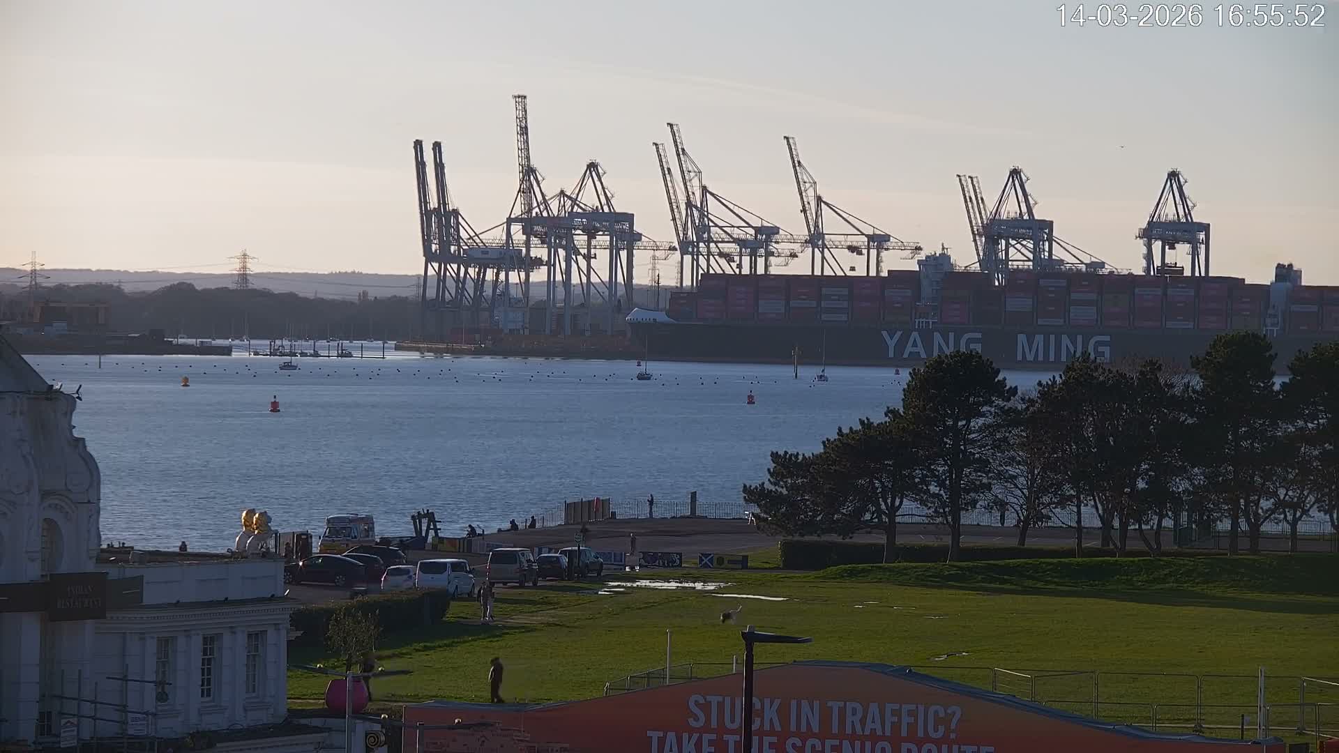 Southampton, Container Port & River Test Container Ship Shipspotting Live Cam - Southampton, Hampshire, South East, England, United Kingdom