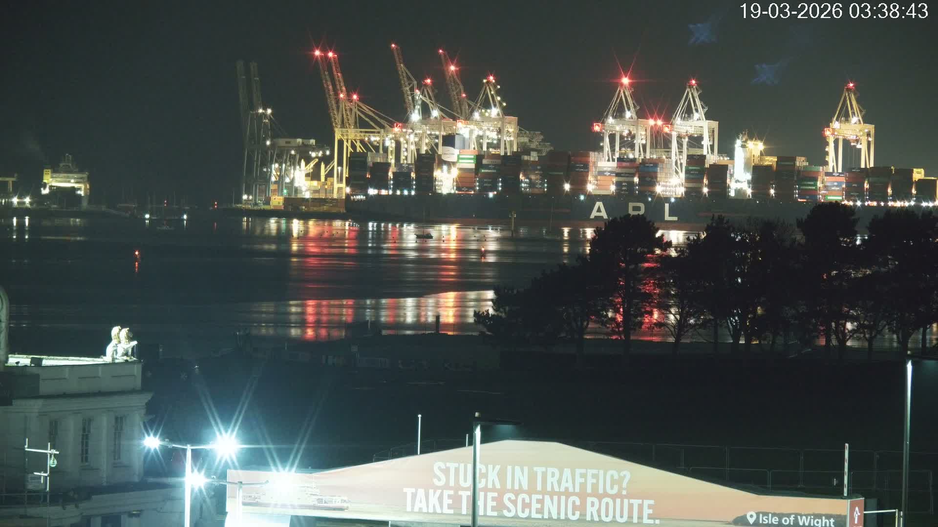 Southampton, Container Port & River Test Container Ship Shipspotting Live Cam - Southampton, Hampshire, South East, England, United Kingdom