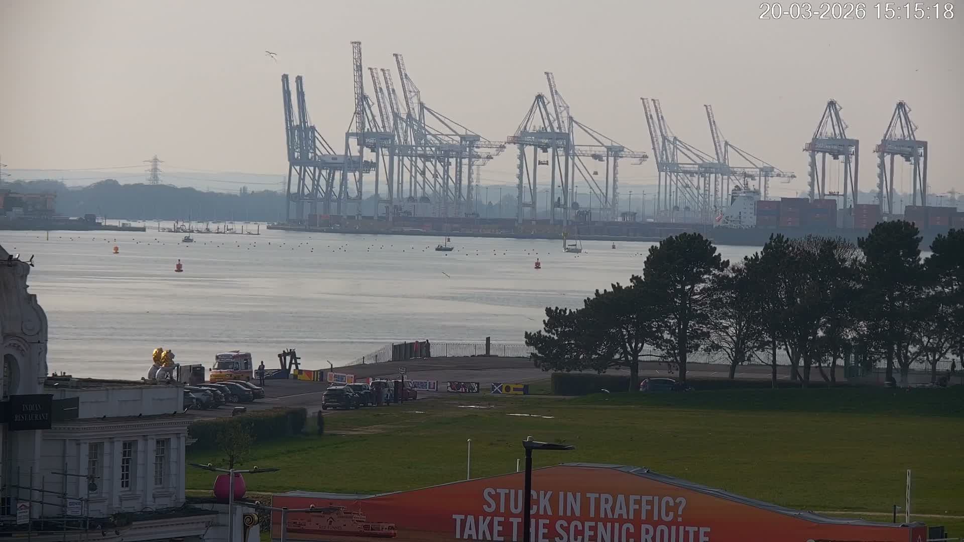 Southampton, Container Port & River Test Container Ship Shipspotting Live Cam - Southampton, Hampshire, South East, England, United Kingdom