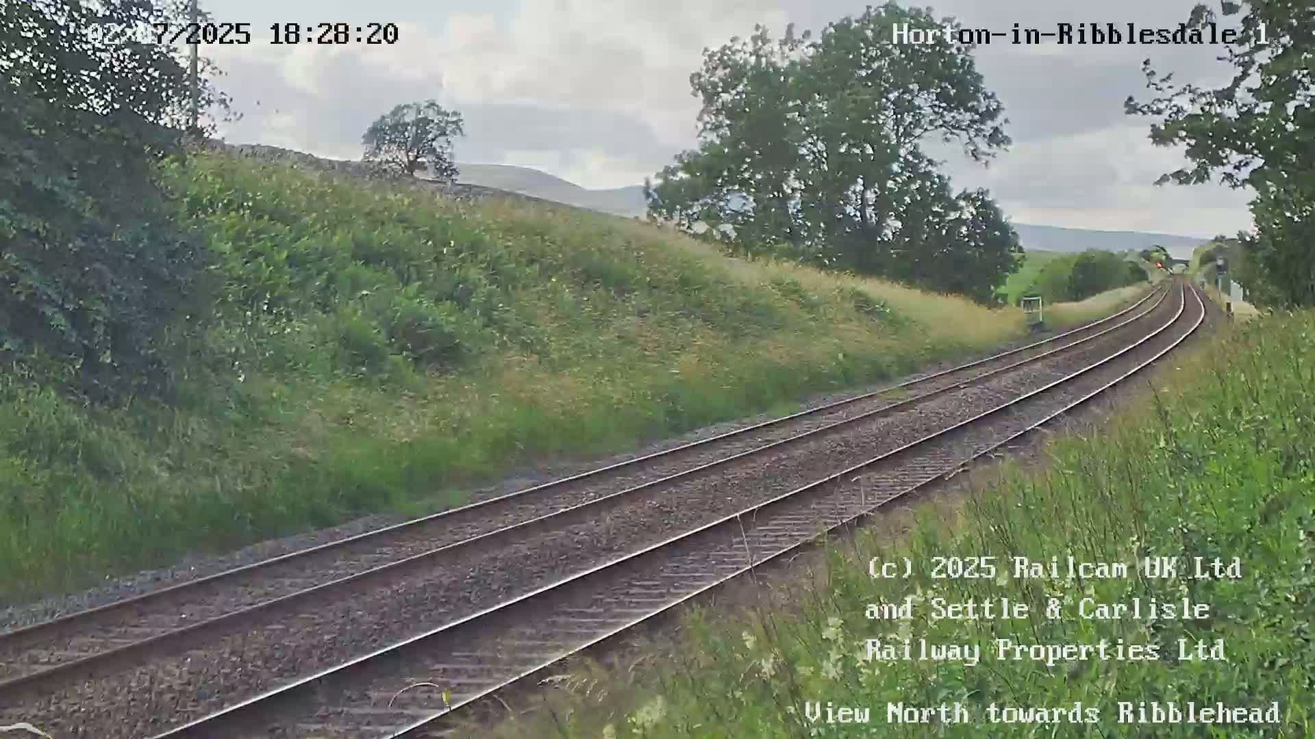 Horton-in-Ribblesdale Railway Station North Towards View  Live Cam - North Yorkshire, Yorkshire and the Humber, England, United Kingdom