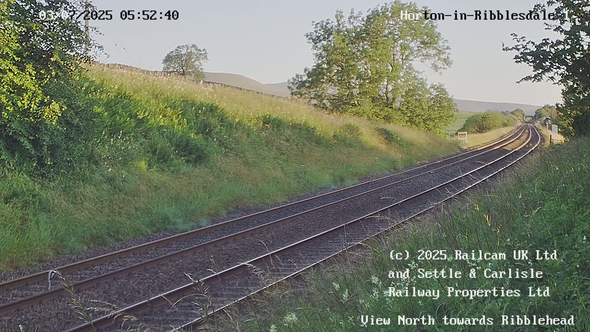 Horton-in-Ribblesdale Railway Station North Towards View  Live Cam - North Yorkshire, Yorkshire and the Humber, England, United Kingdom