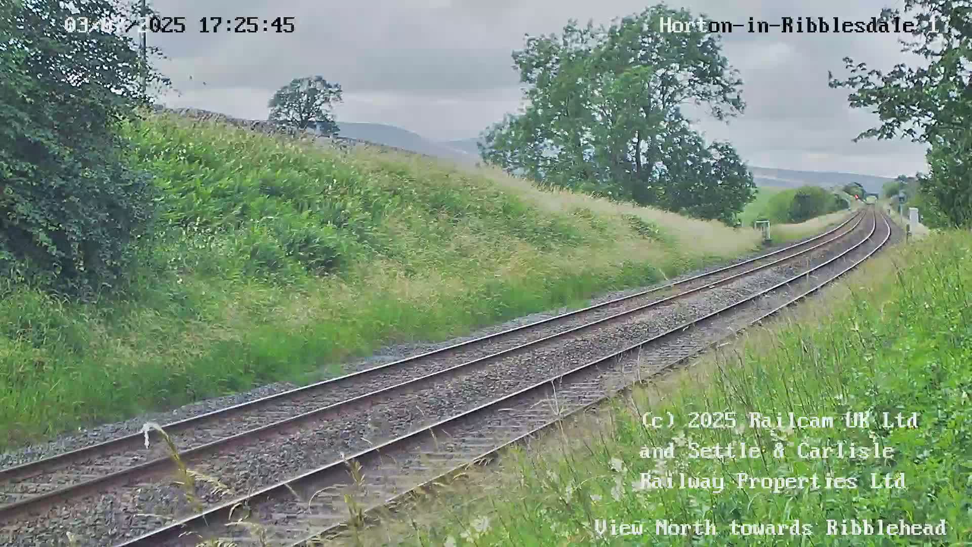Horton-in-Ribblesdale Railway Station North Towards View  Live Cam - North Yorkshire, Yorkshire and the Humber, England, United Kingdom