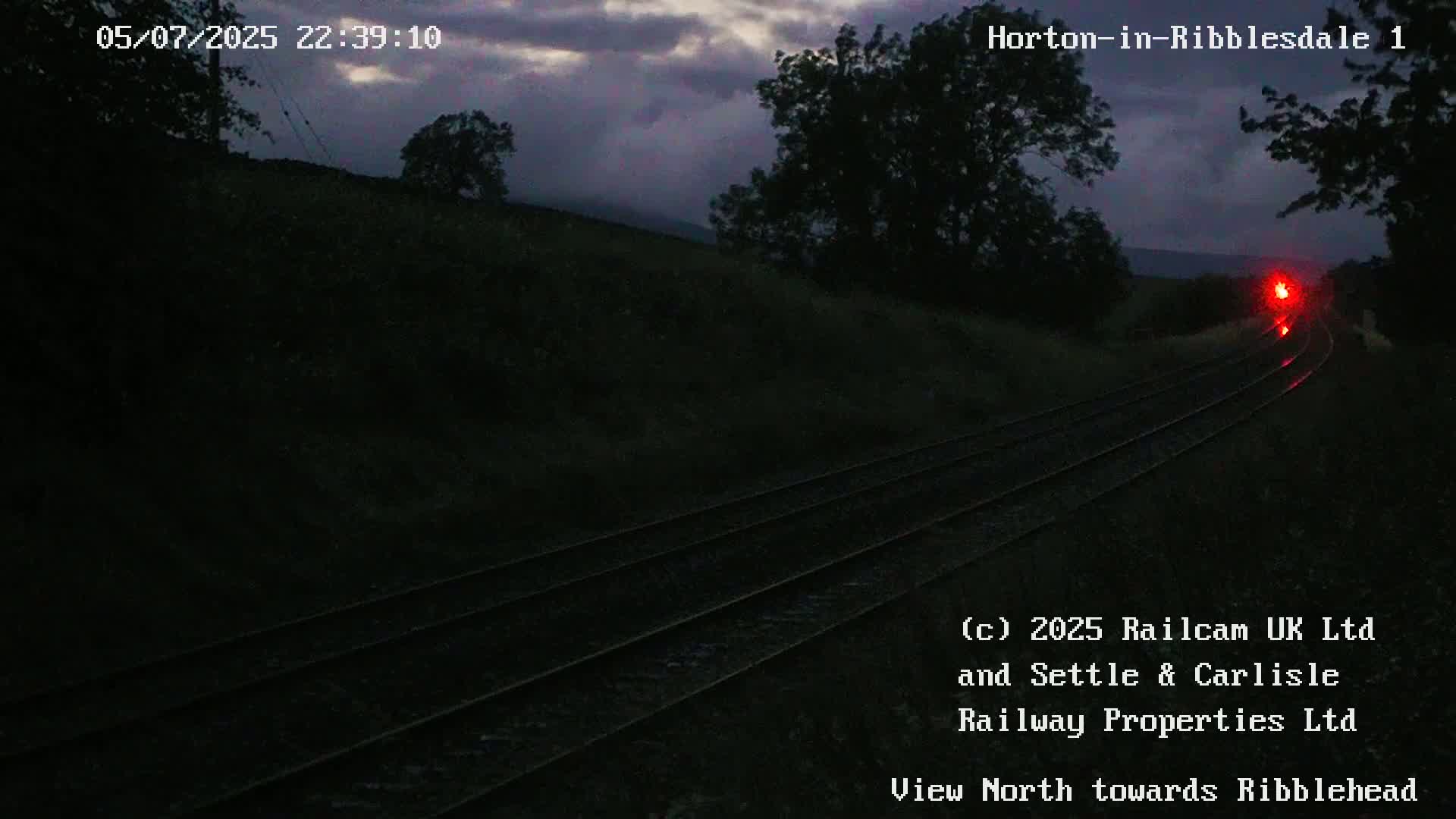 Horton-in-Ribblesdale Railway Station North Towards View  Live Cam - North Yorkshire, Yorkshire and the Humber, England, United Kingdom