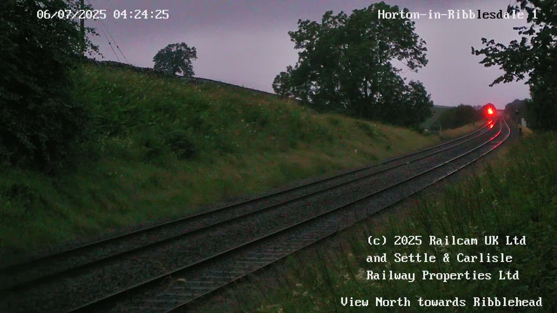 Horton-in-Ribblesdale Railway Station North Towards View  Live Cam - North Yorkshire, Yorkshire and the Humber, England, United Kingdom