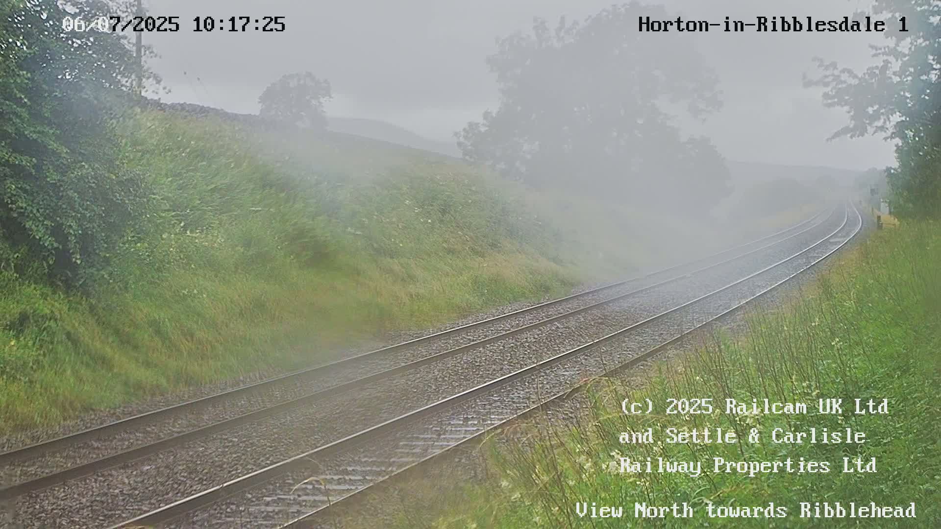Horton-in-Ribblesdale Railway Station North Towards View  Live Cam - North Yorkshire, Yorkshire and the Humber, England, United Kingdom
