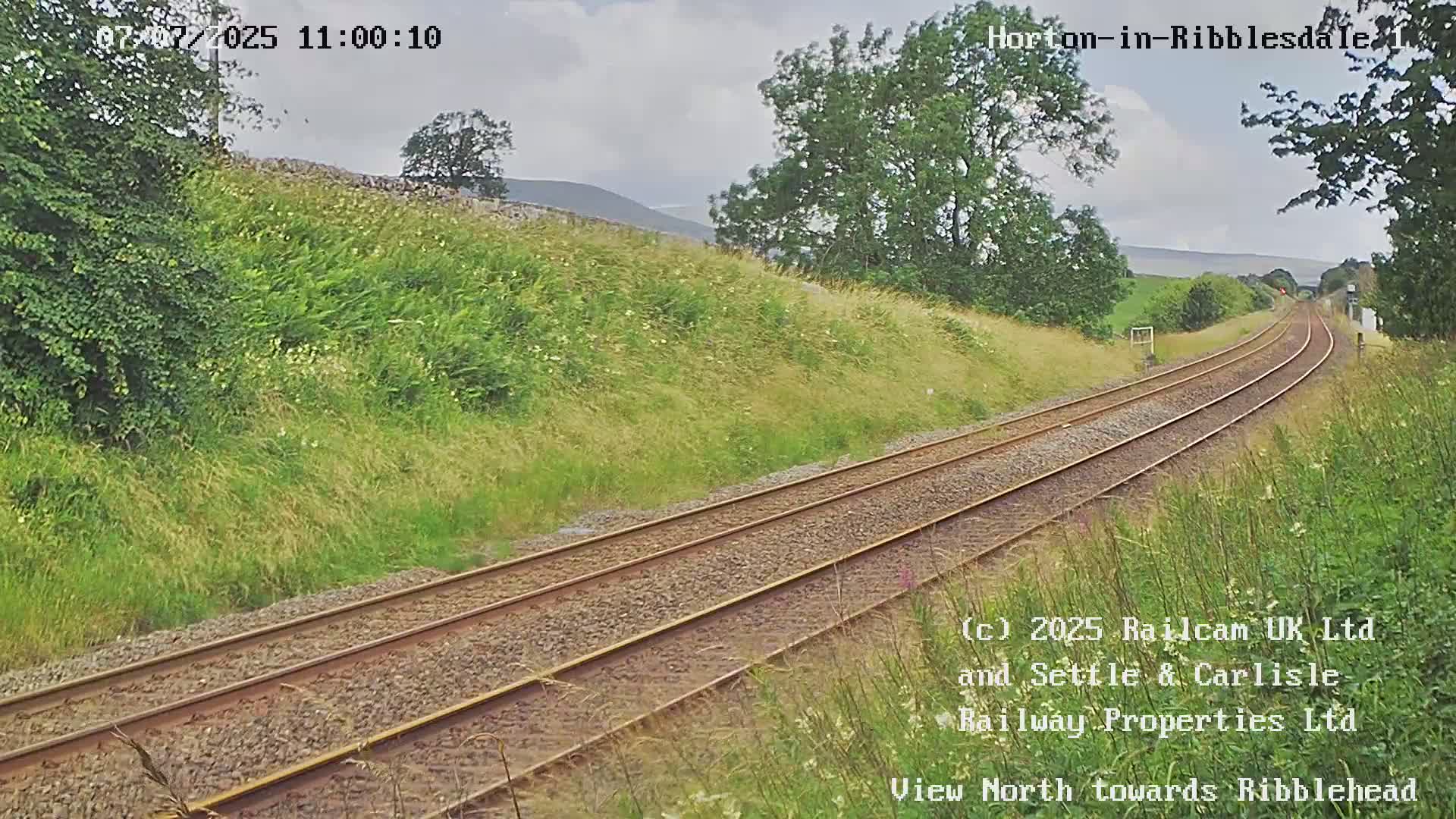 Horton-in-Ribblesdale Railway Station North Towards View  Live Cam - North Yorkshire, Yorkshire and the Humber, England, United Kingdom