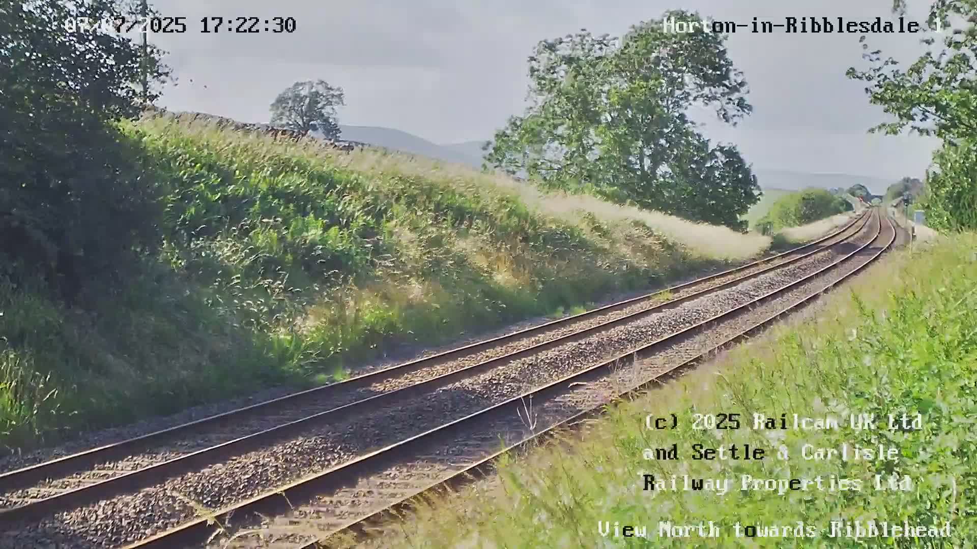 Horton-in-Ribblesdale Railway Station North Towards View  Live Cam - North Yorkshire, Yorkshire and the Humber, England, United Kingdom
