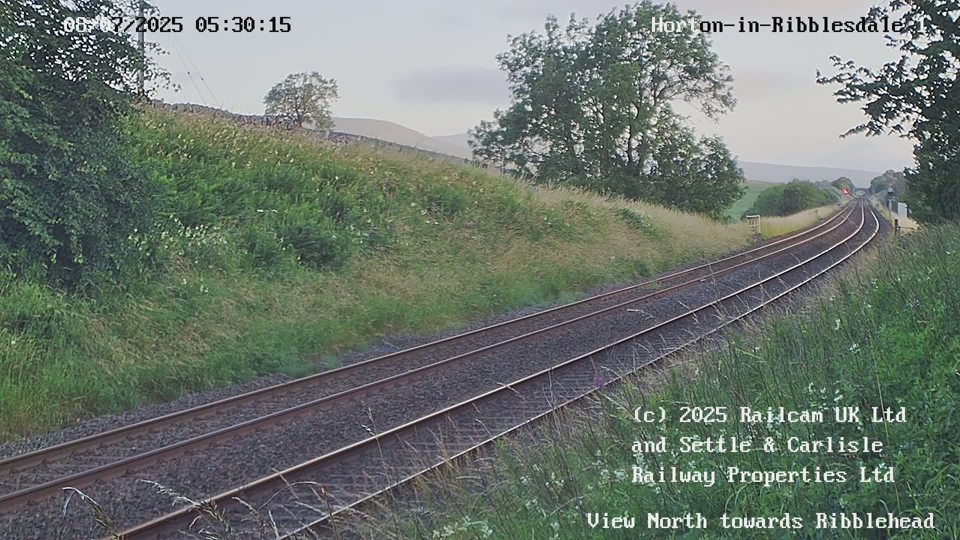 Horton-in-Ribblesdale Railway Station North Towards View  Live Cam - North Yorkshire, Yorkshire and the Humber, England, United Kingdom