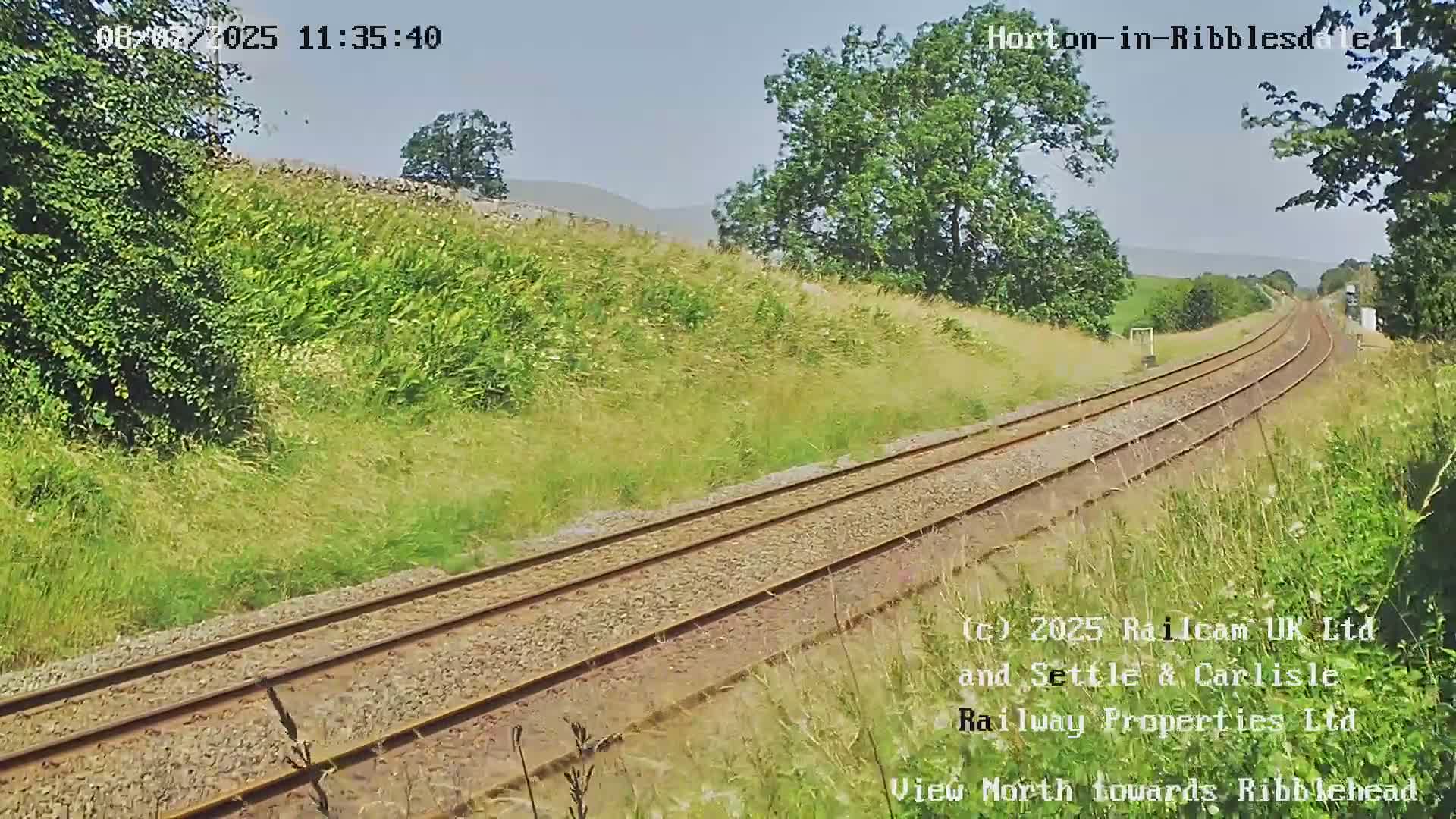 Horton-in-Ribblesdale Railway Station North Towards View  Live Cam - North Yorkshire, Yorkshire and the Humber, England, United Kingdom