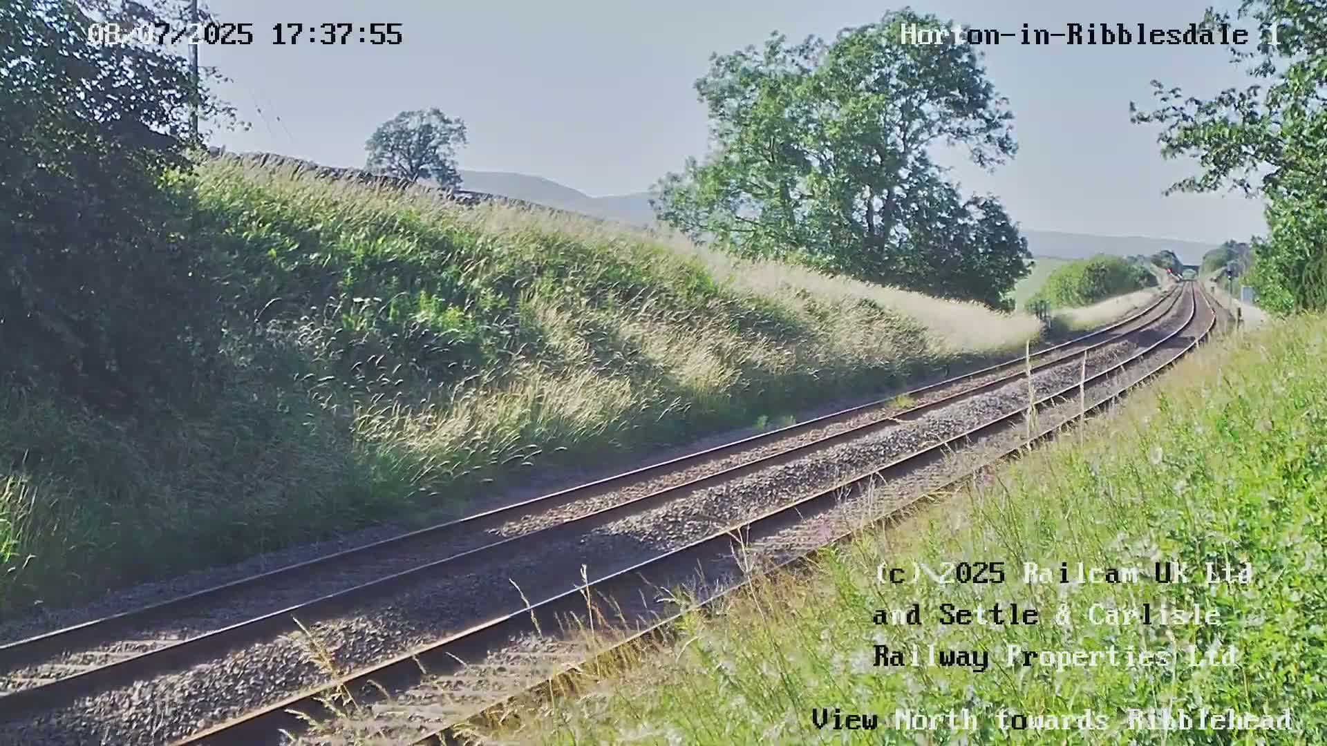 Horton-in-Ribblesdale Railway Station North Towards View  Live Cam - North Yorkshire, Yorkshire and the Humber, England, United Kingdom