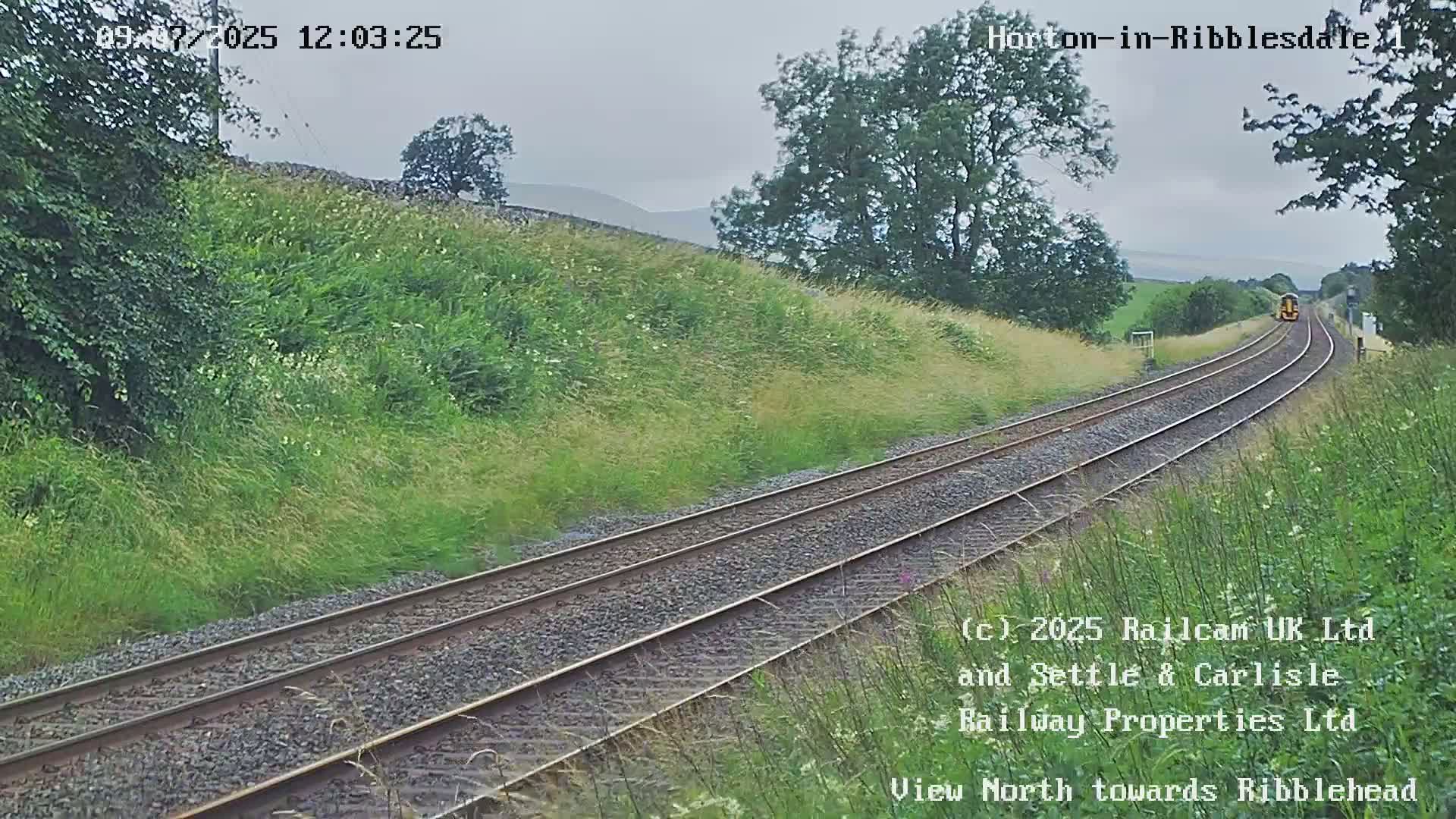 Horton-in-Ribblesdale Railway Station North Towards View  Live Cam - North Yorkshire, Yorkshire and the Humber, England, United Kingdom