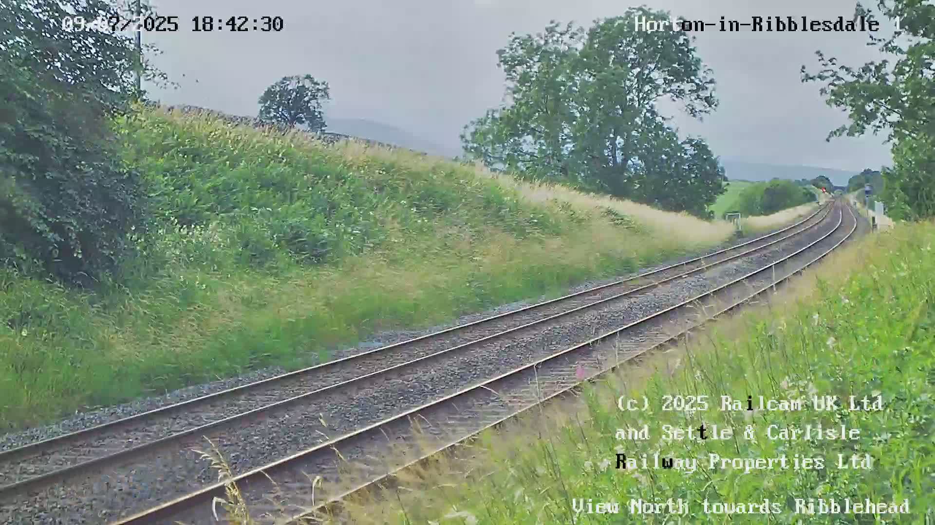 Horton-in-Ribblesdale Railway Station North Towards View  Live Cam - North Yorkshire, Yorkshire and the Humber, England, United Kingdom