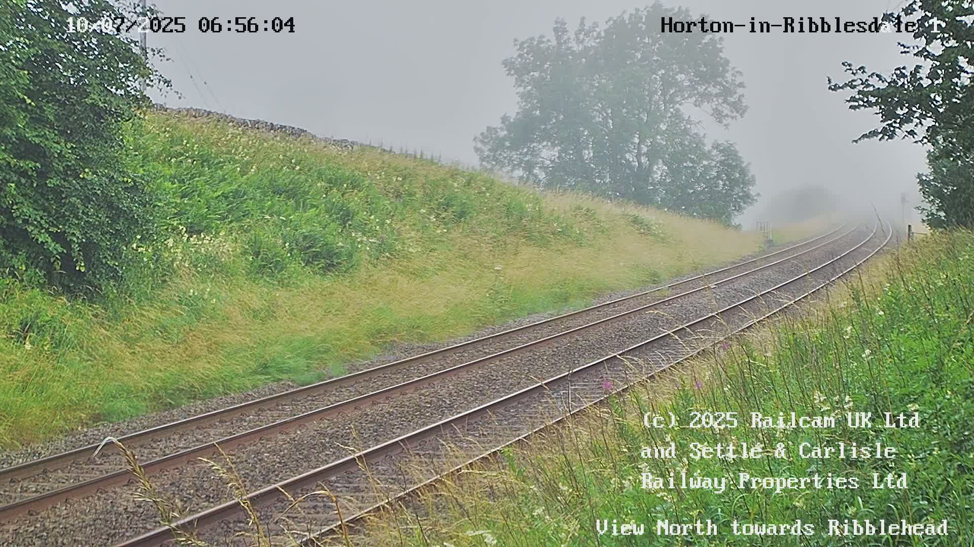 Horton-in-Ribblesdale Railway Station North Towards View  Live Cam - North Yorkshire, Yorkshire and the Humber, England, United Kingdom