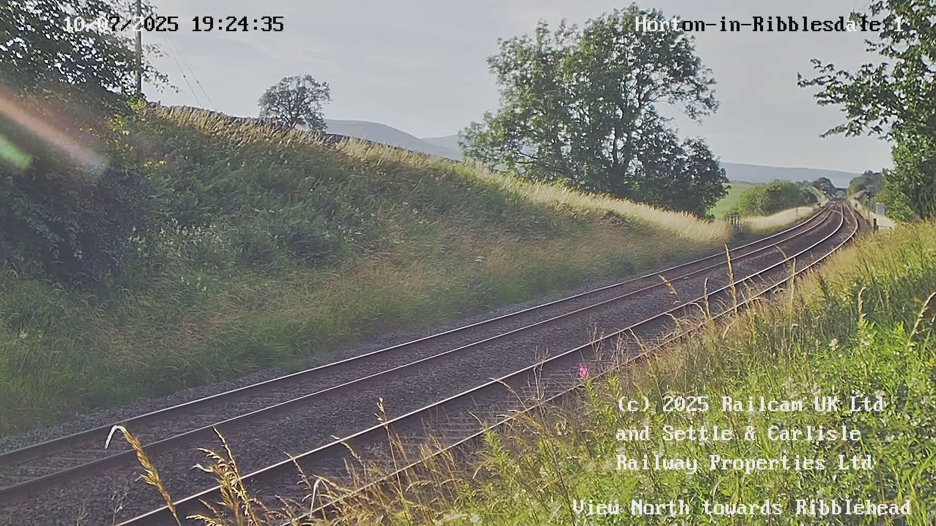 Horton-in-Ribblesdale Railway Station North Towards View  Live Cam - North Yorkshire, Yorkshire and the Humber, England, United Kingdom